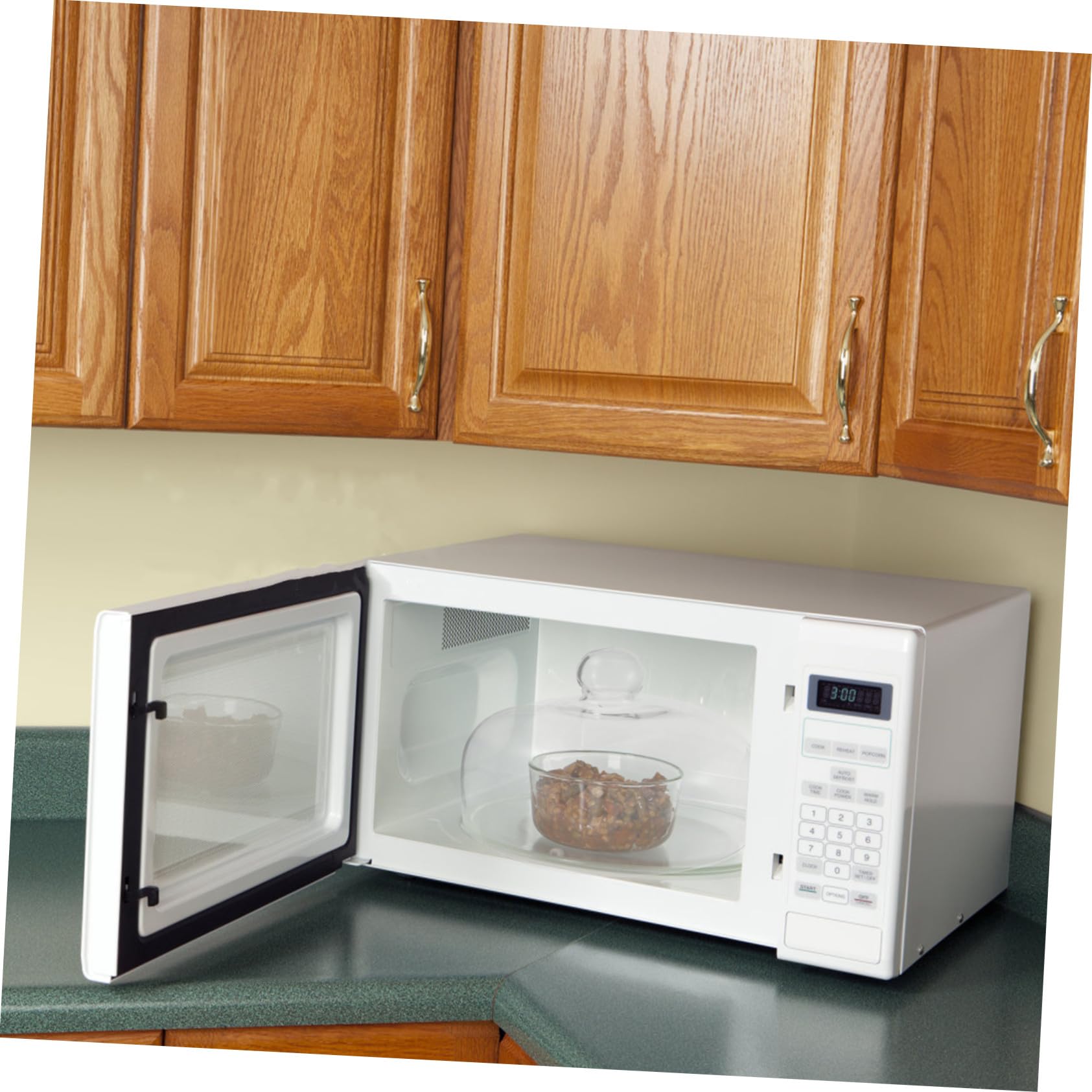 COLLBATH Tapa de Vidrio Transparente para Microondas de 24cm Excelente Sellado y Compatibilidad para Calentar Alimentos en Cocina