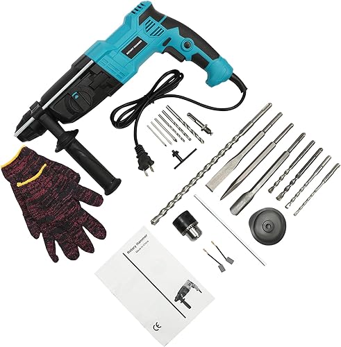 Taladro de martillo rotativo eléctrico de potencia, taladro de martillo giratorio con control de vibración, taladro de martillo giratorio de alta