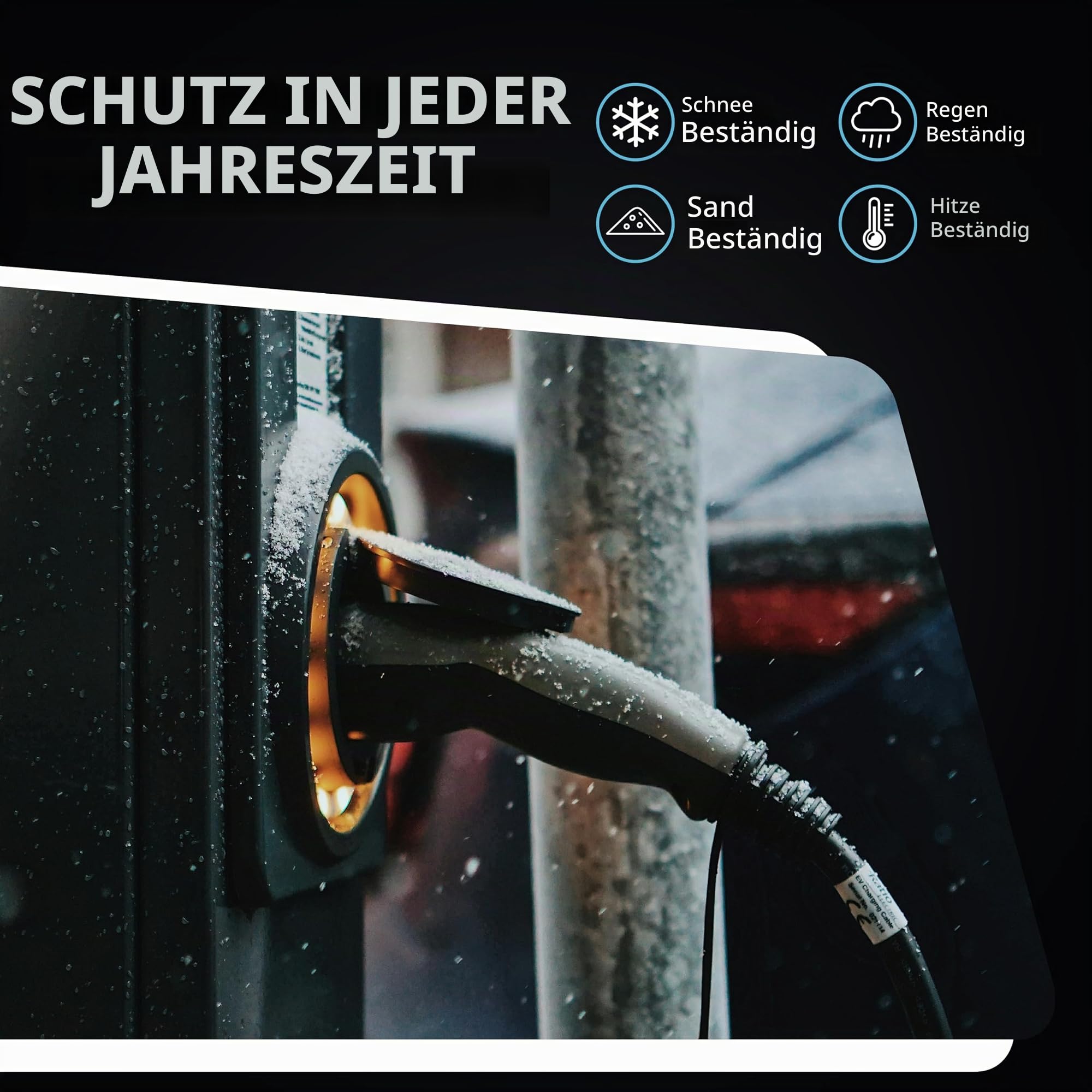 Loady Ladekabel Typ 2 11 kW | 3 M | 11 kW | 3 Phasen 16A | 3 Meter Kabel für Auto EV/PHEV - Ladekabel für Elektrofahrzeuge Typ 2 Mennekes 3-Phasig