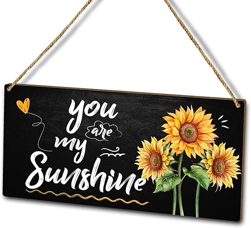 Miniatura 1 de Letrero de madera para colgar en la pared, con texto en inglés You are My Sunshine, decoración del hogar, puerta (1 pieza), regalo artístico para