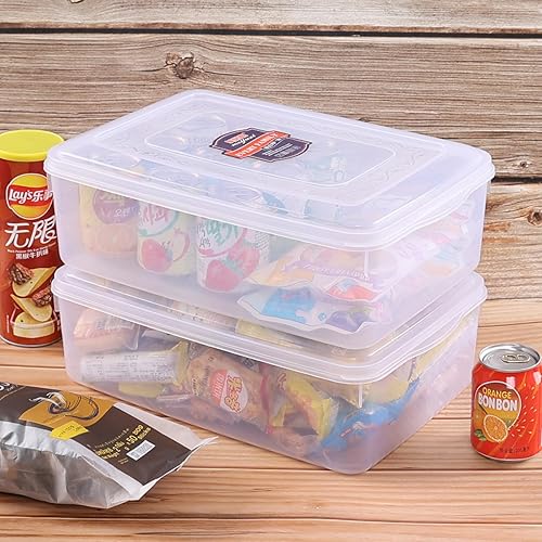 Miniatura 6 de Sadstory Contenedores de almacenamiento de plástico transparente de 11 cuartos de galón con tapa, contenedor de almacenamiento de plástico, 2