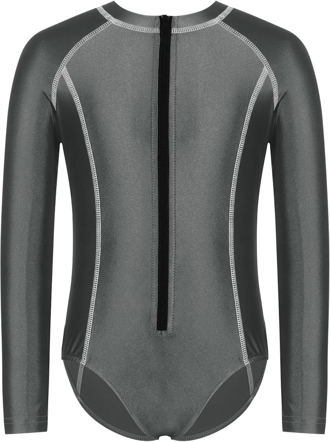 Swimsuit for Boys Girls Long Sleeve Rash Guard Shirt Front Zip Swimwear Surfing Suits Sun Protection Swim Suits