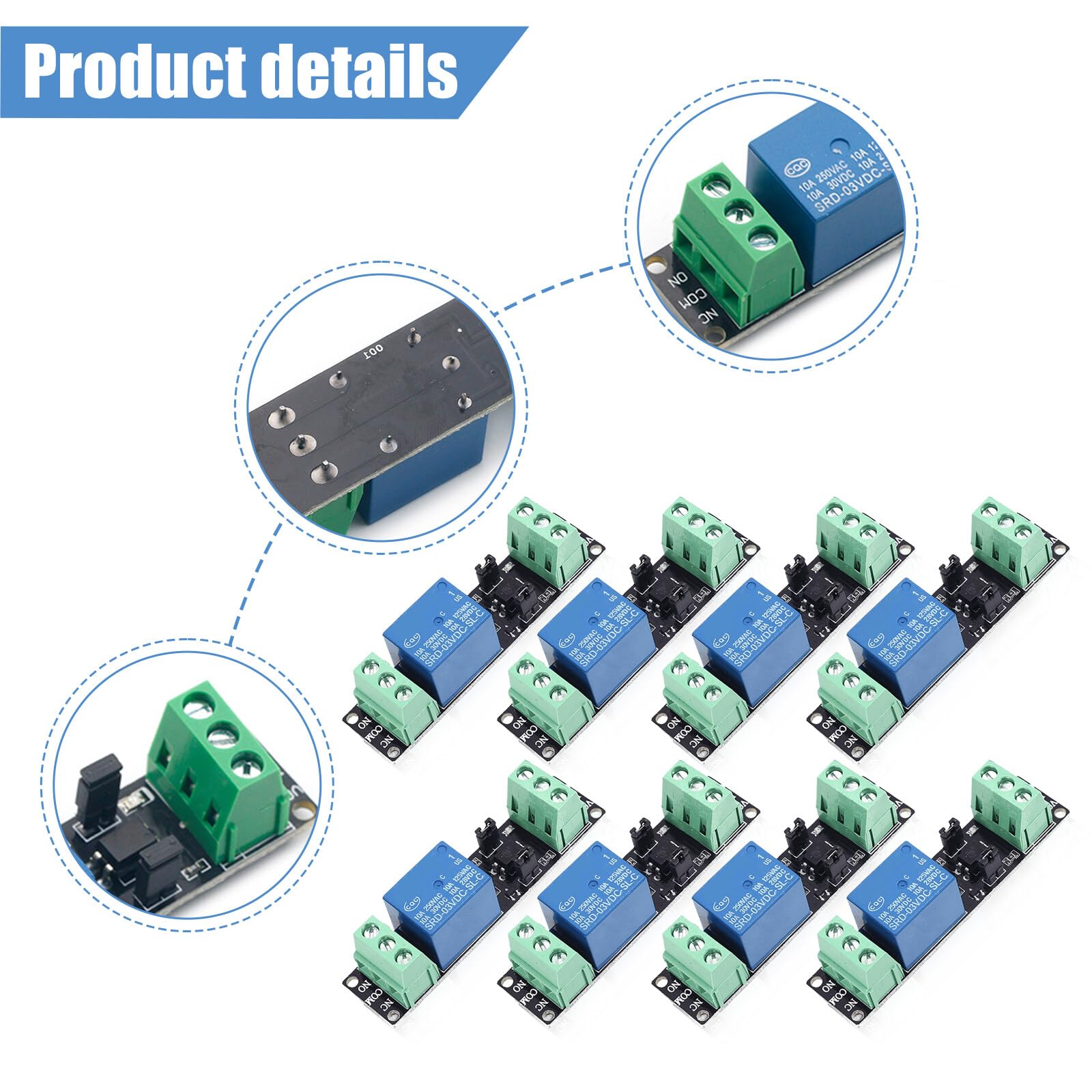 Relais 12 V 4 Broches APKLVSR 5 PCS 1 Canal 3 V/3.3 V Relais Module De Pilote De Haut Niveau Optocoupleur Module De Module Arduino Raspberry Pi