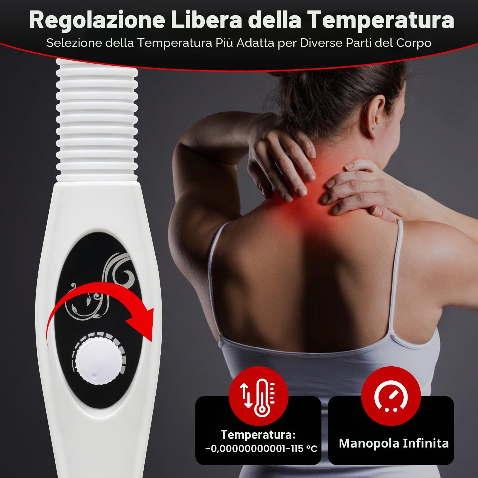Lampada Riscaldata A Infrarossi, Radiatore A Infrarossi, Lampada Terapia, Termoterapia Curare L'infiammazione, Alleviare il Dolore Varie Aree, Promuovere Recupero Muscolare E Cicatrizzazione Piaghe