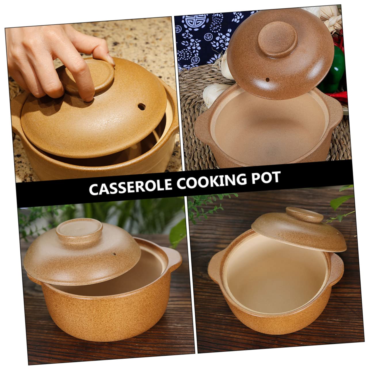 Kochtopf, Keramik-Auflauf, chinesischer Auflauf, Hot Pot, Tontöpfe, Ofen-Schmortopf mit Deckel, antihaftbeschichteter Suppentopf mit Deckel, Kochsaucentopf mit Deckel, Kochtopf für den Heimherd, Kera