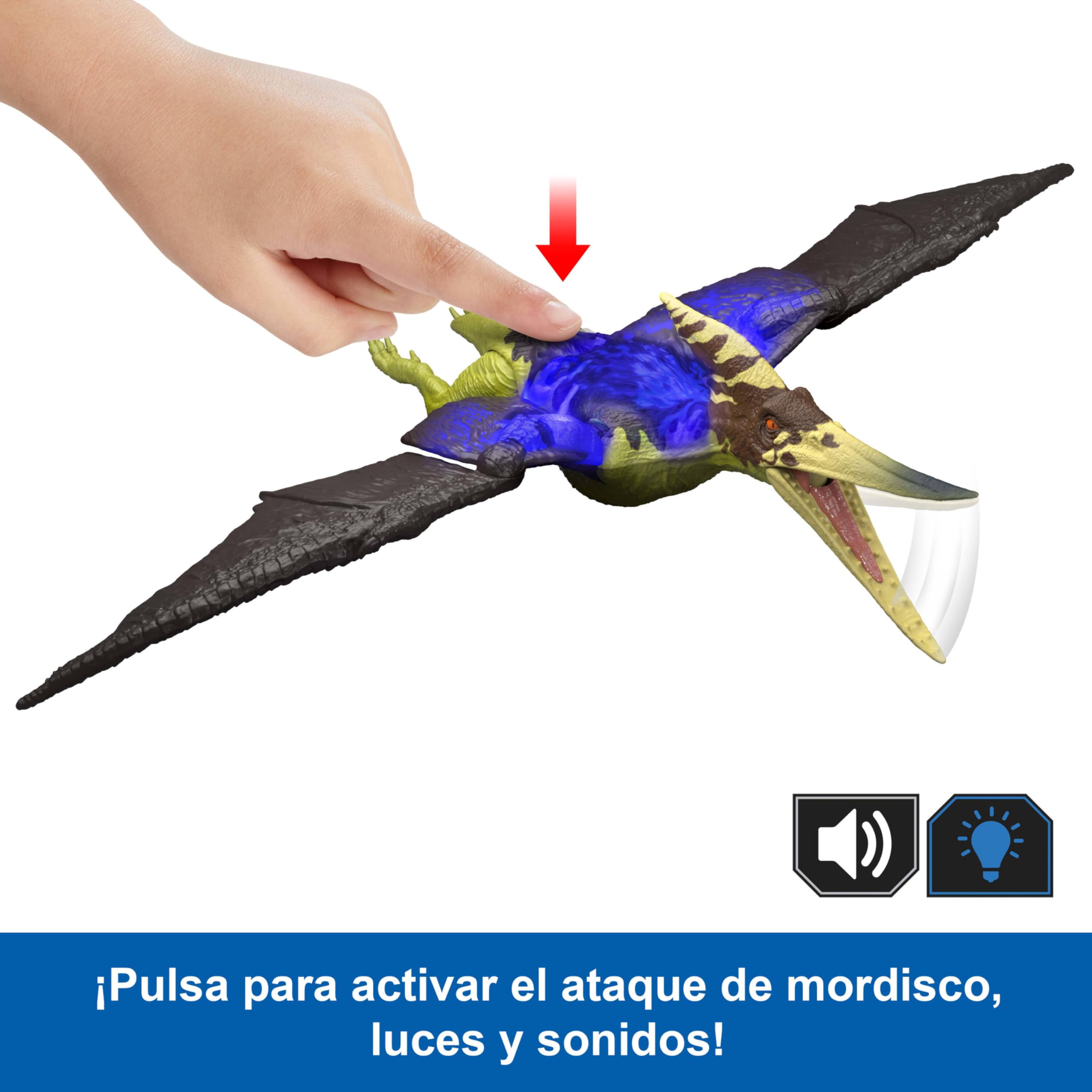 Mattel Jurassic World Rugido Salvaje Figuras de Dinosaurio con Ataque de mordisco en múltiples direcciones y Sonido, Juguete articulado, Juego Digital (Las Especies Pueden Variar), JKL78