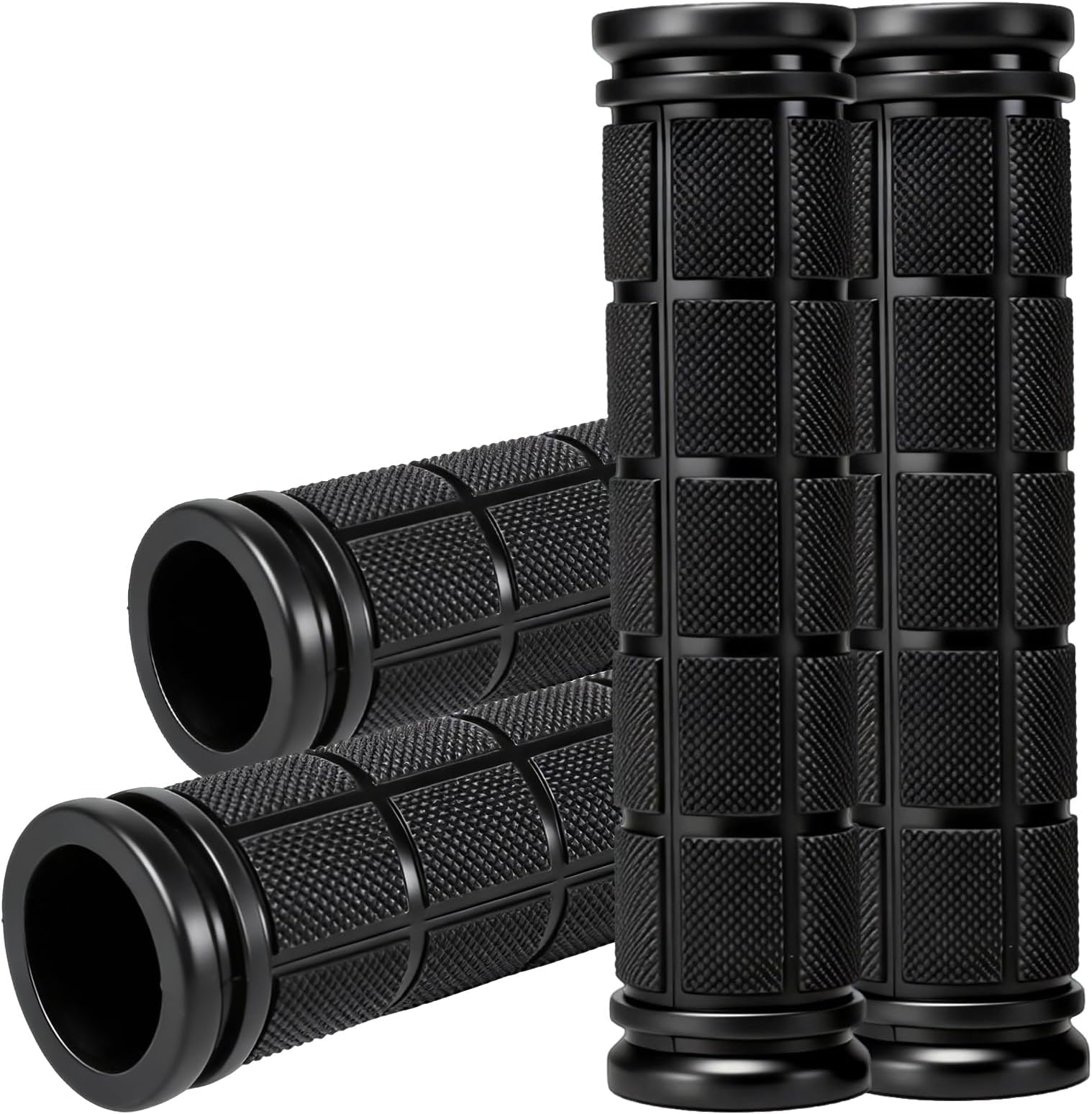 CHUNZEXI 4 PCS Bike Handlebar Grips, Rubber Bicycle Bar Grips Replacement, Non-Slip Handle Grips for Kids Bikes, Scooters, BMX, Mountain & Cruiser Bikes