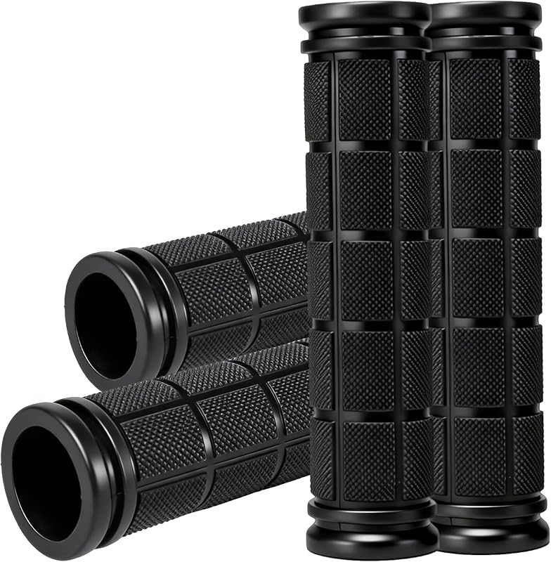 4 PCS Bike Handlebar Grips, Rubber Bicycle Bar Grips Replacement, Non-Slip Handle Grips for Kids Bikes, Scooters, BMX, Mountain & Cruiser Bikes