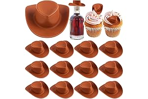 20-Piece Plastic Mini Western Cowboy Hat for Pretend Play Decoration