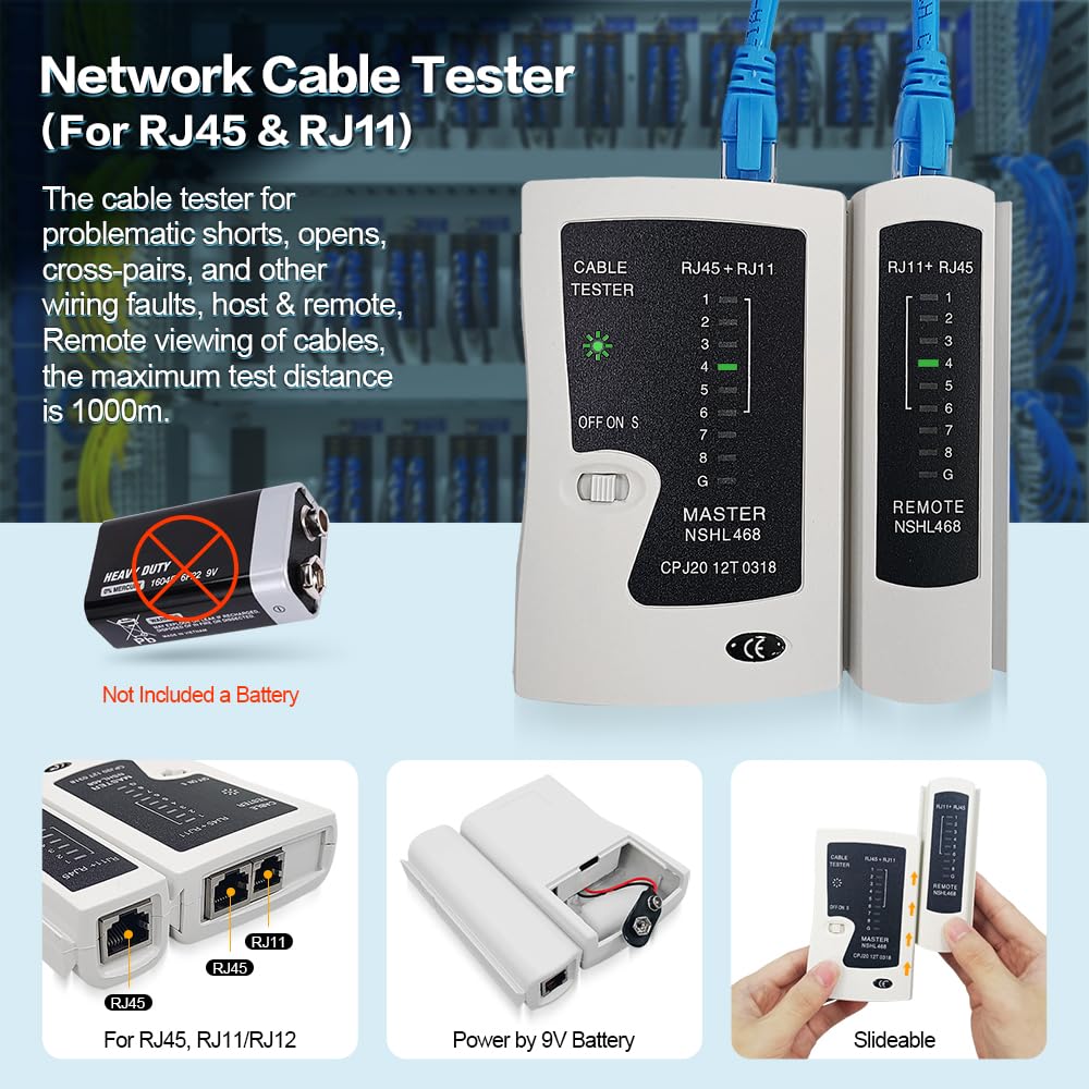 Kit d'outils de sertissage Ethernet RJ45, CAT5, Cat5e, Cat6, RJ45