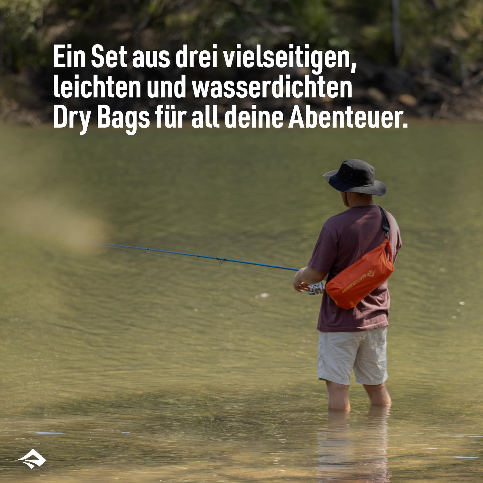Sea to Summit - Lightweight Dry Bag Set (3L, 5L, 8L) - wasserdichte Trockentaschen - Rollverschluss - Recyclingmaterial - Befestigungspunkt am Boden & D-Ring - Für Wanderungen & Paddelsport