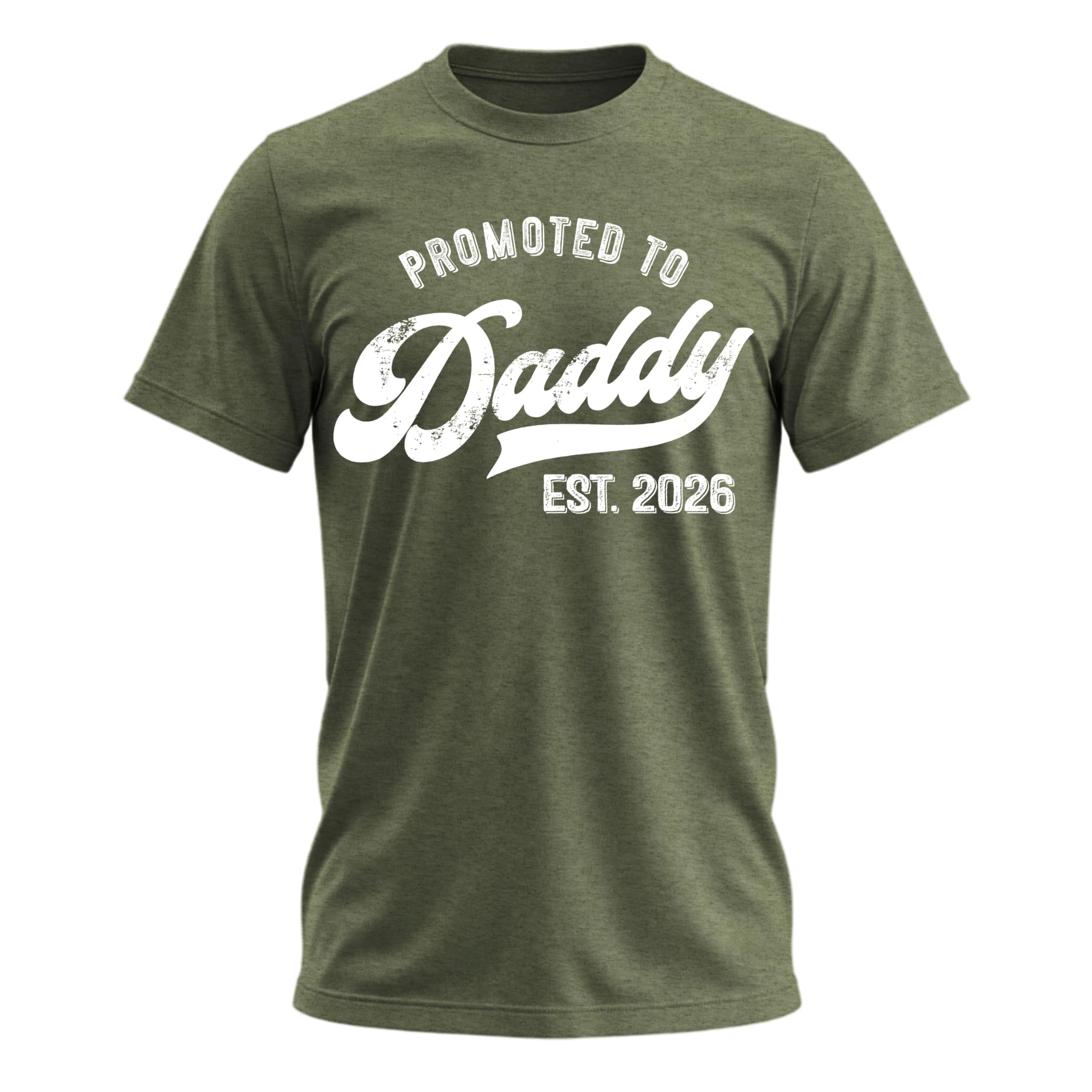 Promoted to Daddy 2026 Shirt – Funny Dad to Be Shirt Baby Announcement Graphic Tee New Daddy Gifts for Men