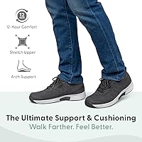 Vista 9 de Orthofeet Zapatillas ortopédicas de lava de punto para hombre Gris