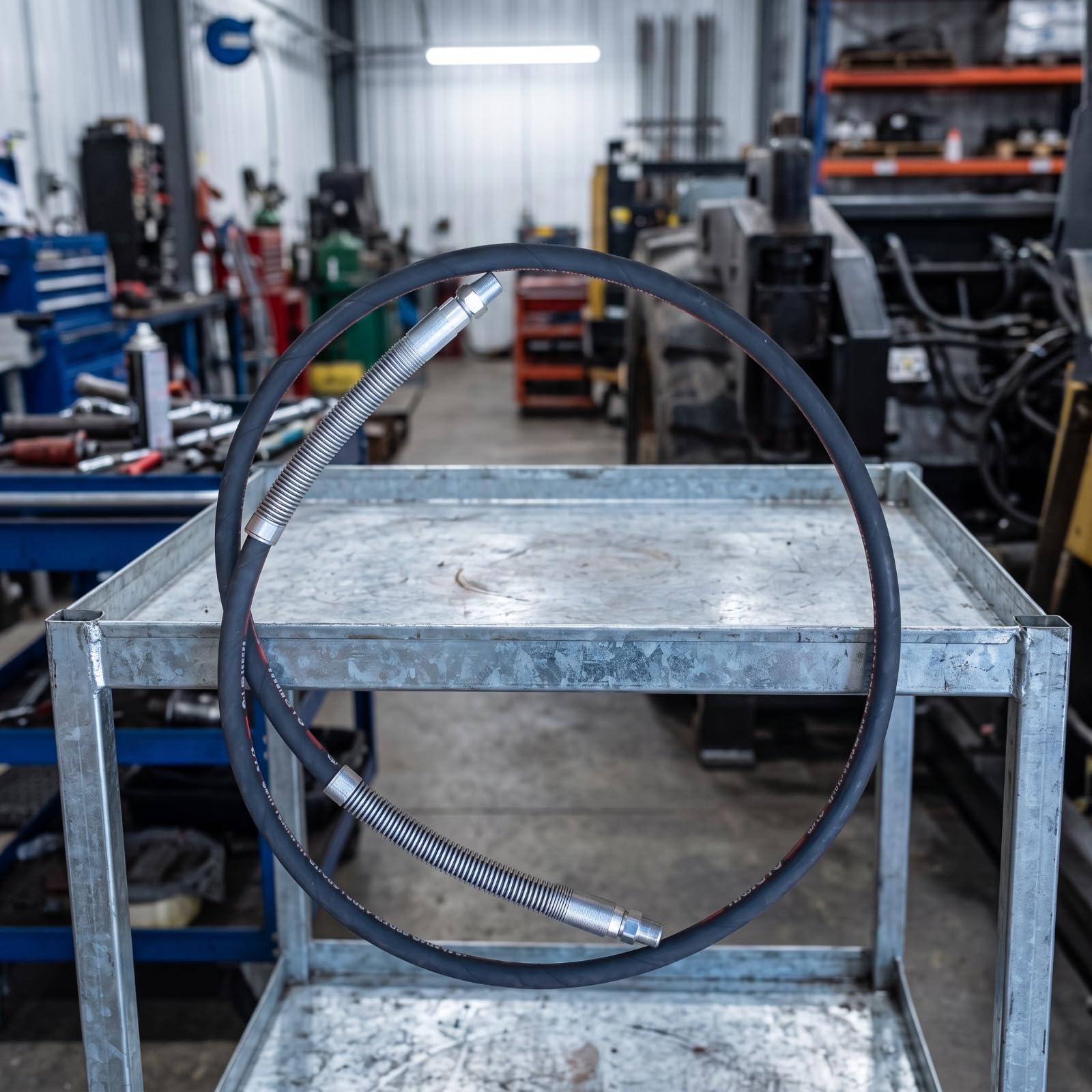 Hochdruck-Hydraulikschlauch Satz Hydraulikschlauch mit Metallanschlüssen Kompatibel satzschlauch für Kfz-Mechanik, Wkstatt, 2 Meter Hochdruckschlauch