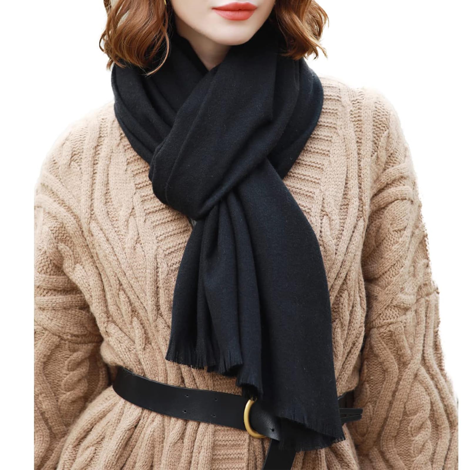 RIIQIICHY Sciarpa Donna Invernale Pashmina Scialle Stola Elegante Cerimonia Foulard Lungo Grande Spesse Calde