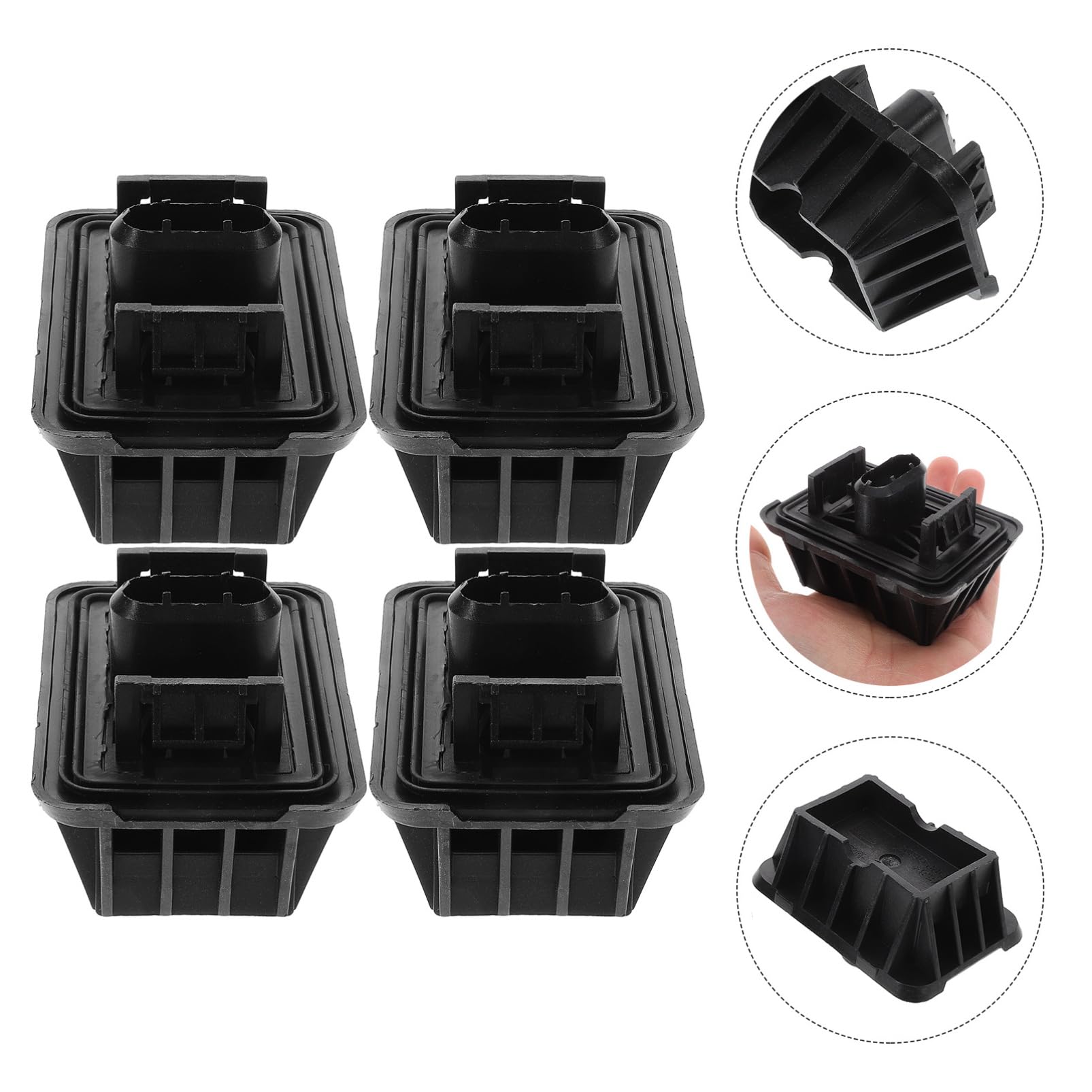 4pezzi Tamponi Gomma Per Sollevamento Auto Accessori Per Cric e Sollevatori Pad Di Supporto Per Sicurezza e Stabilità Durante La Manutenzione Del Veicolo