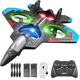 4DRC V32 Foam Remote Control Airplanes RC Planes for Kids Adults 8-16&comma; RC Airplane Fighter Jet with Light&comma; 360° Flip Fighter Jet Toys&comma; Stunt Roll&comma; Airplane Toy Gifts for Kids Boys