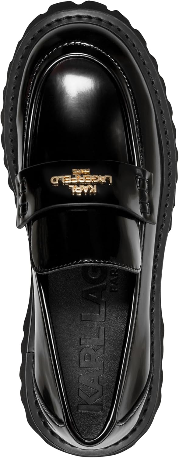 Karl Lagerfeld Womens Gwen Platform Loafer with Logo - Image 2