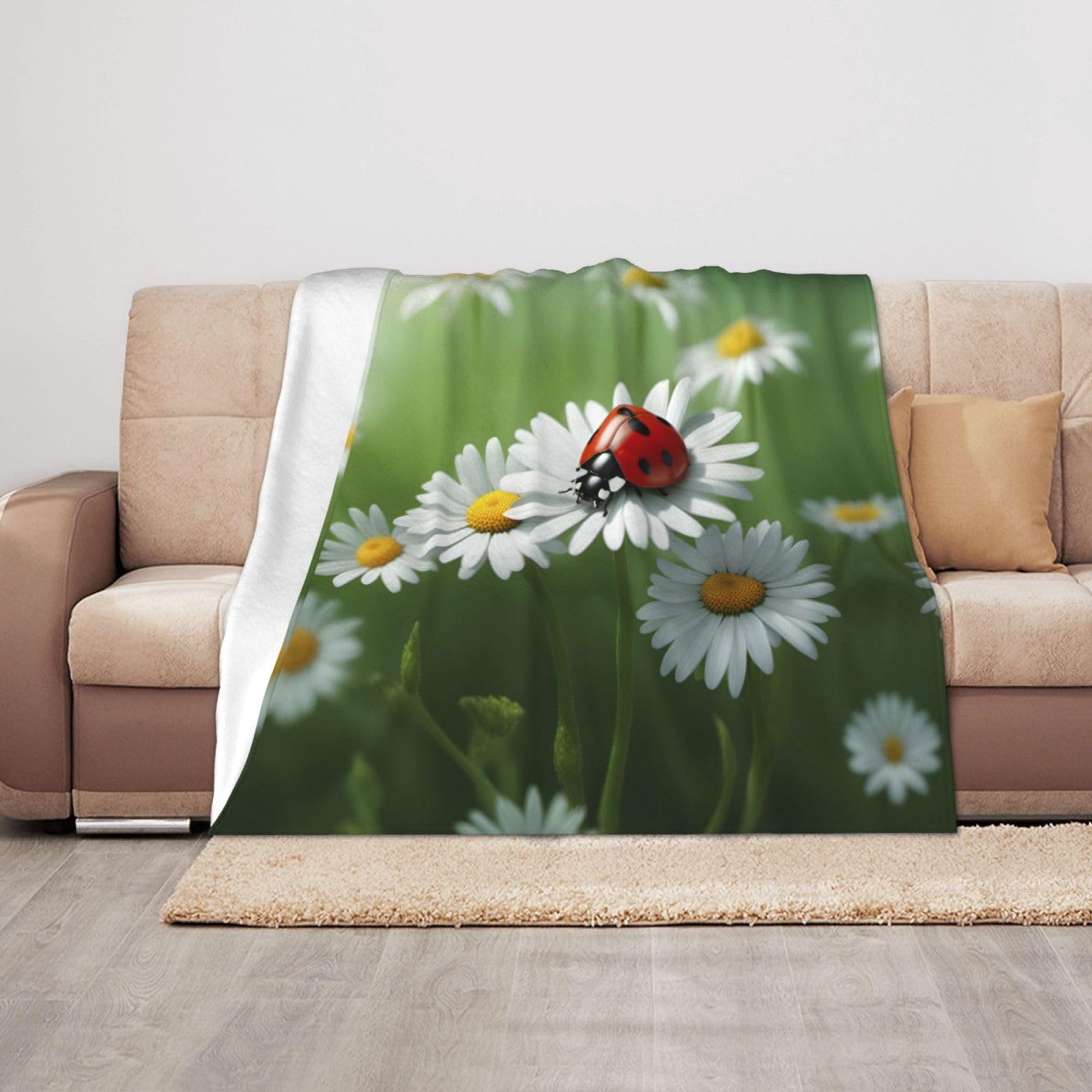 Couverture douce voyage coccinelle pour vos trajets en voiture et avion