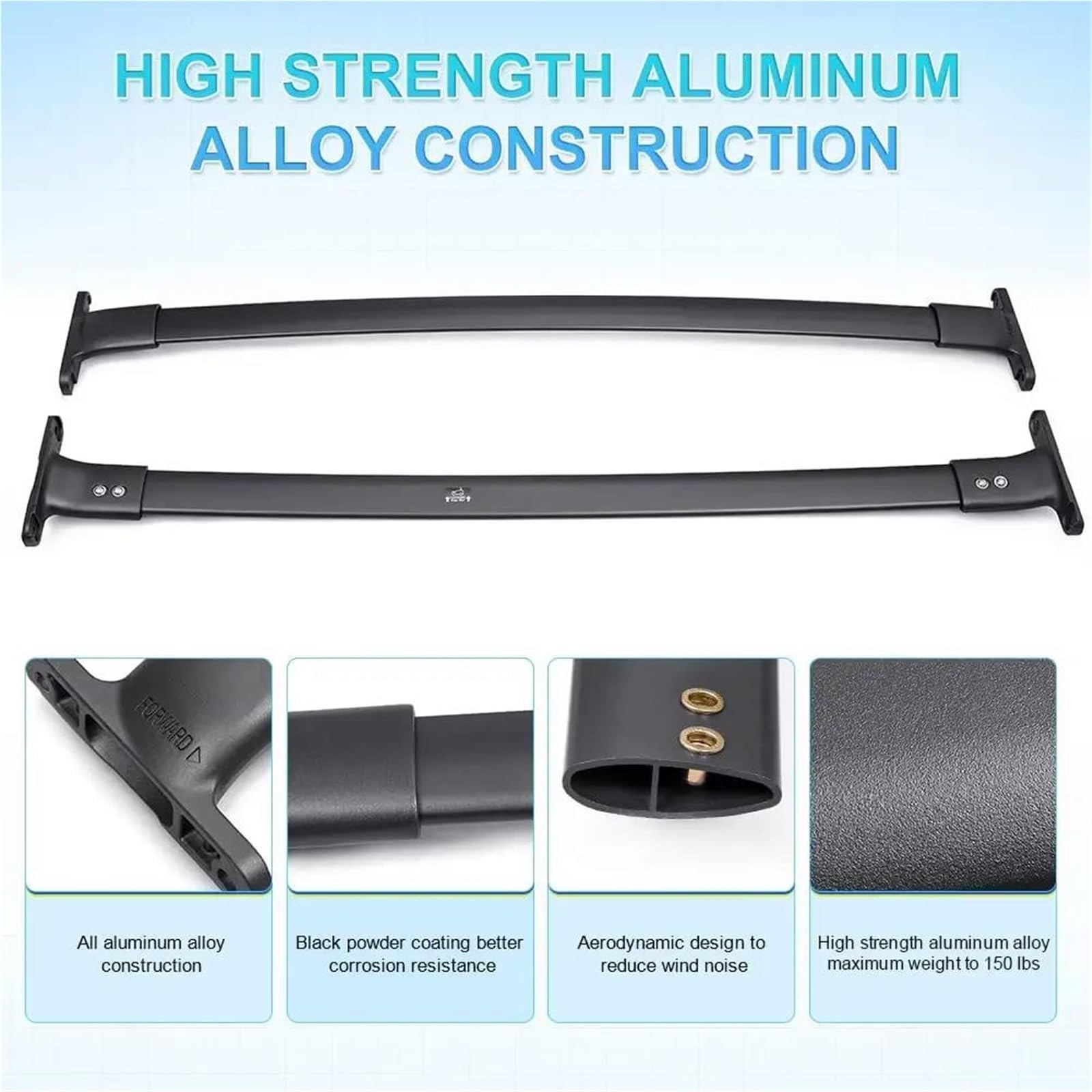 Genérico Portaequipajes Aluminio para Techo Coche para Ford para Explorer 2016 2017 2018 2019 Piezas Barras Transversales