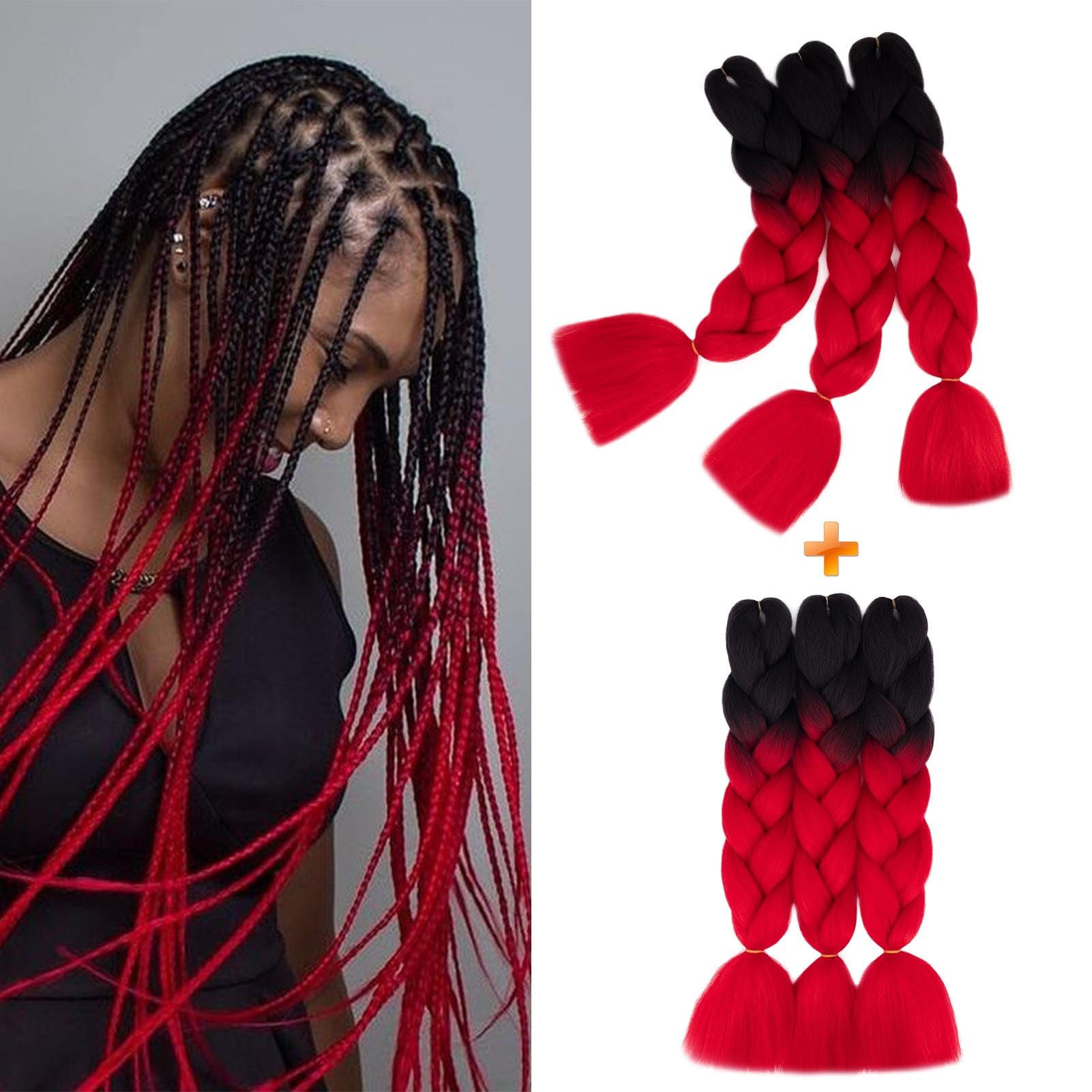 60cm Extensiones de Pelo Trenzas Africanas Castaño Oscuro Extensiones para Trenzas Africanas 1 pcs 100g Kanekalon Pelo para Trenzas Africanas Sintetico Extensiones de Trenzado Cabello Braiding — view 144