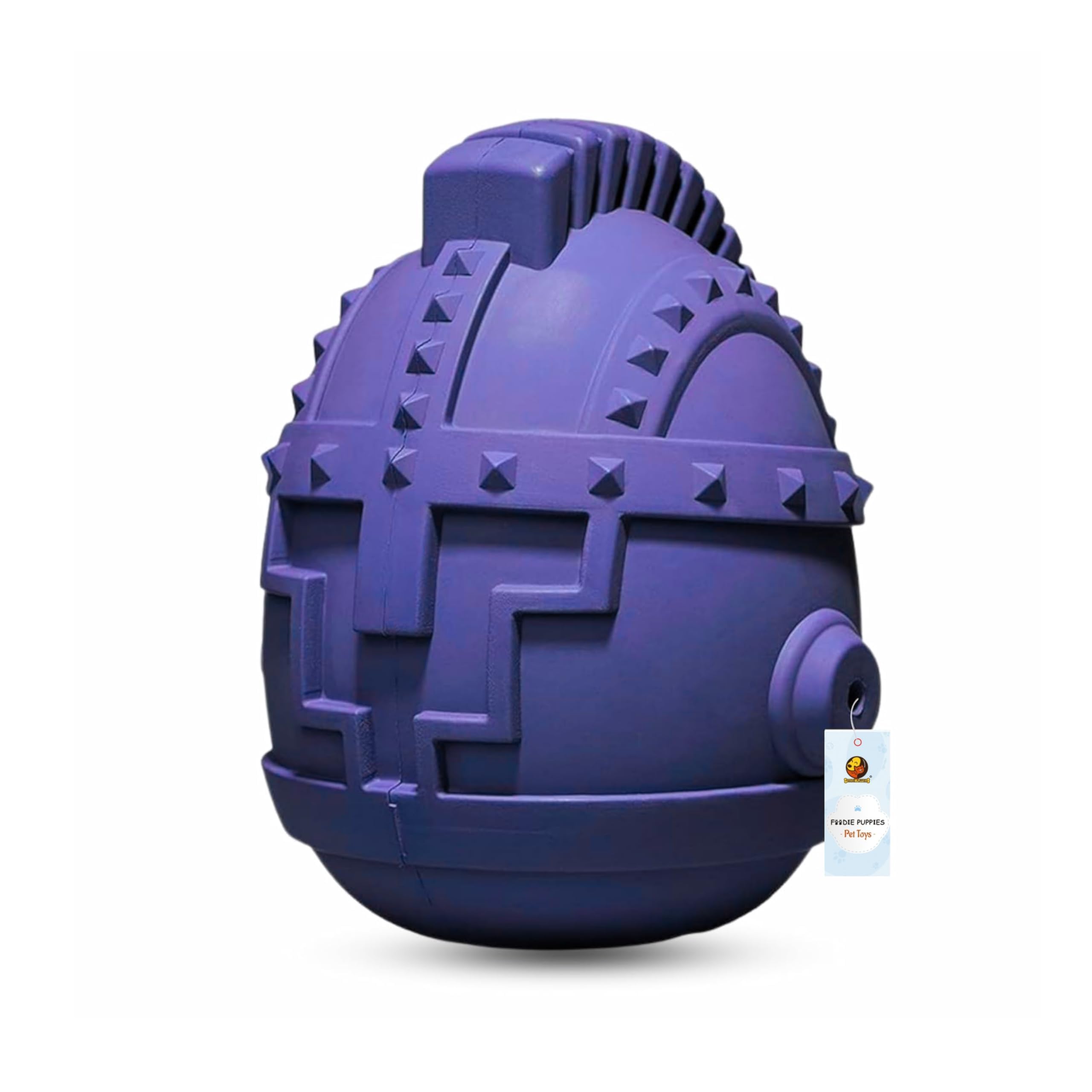 Foodie Puppies Natural Rubber Dog Chew Toy - (Barbute) | Durable, Bite-Resistant & Interactive Treat Dispensing Toy for Medium & Large Dogs | Perfect for Training, Chewing & Playtime (Color May Vary)