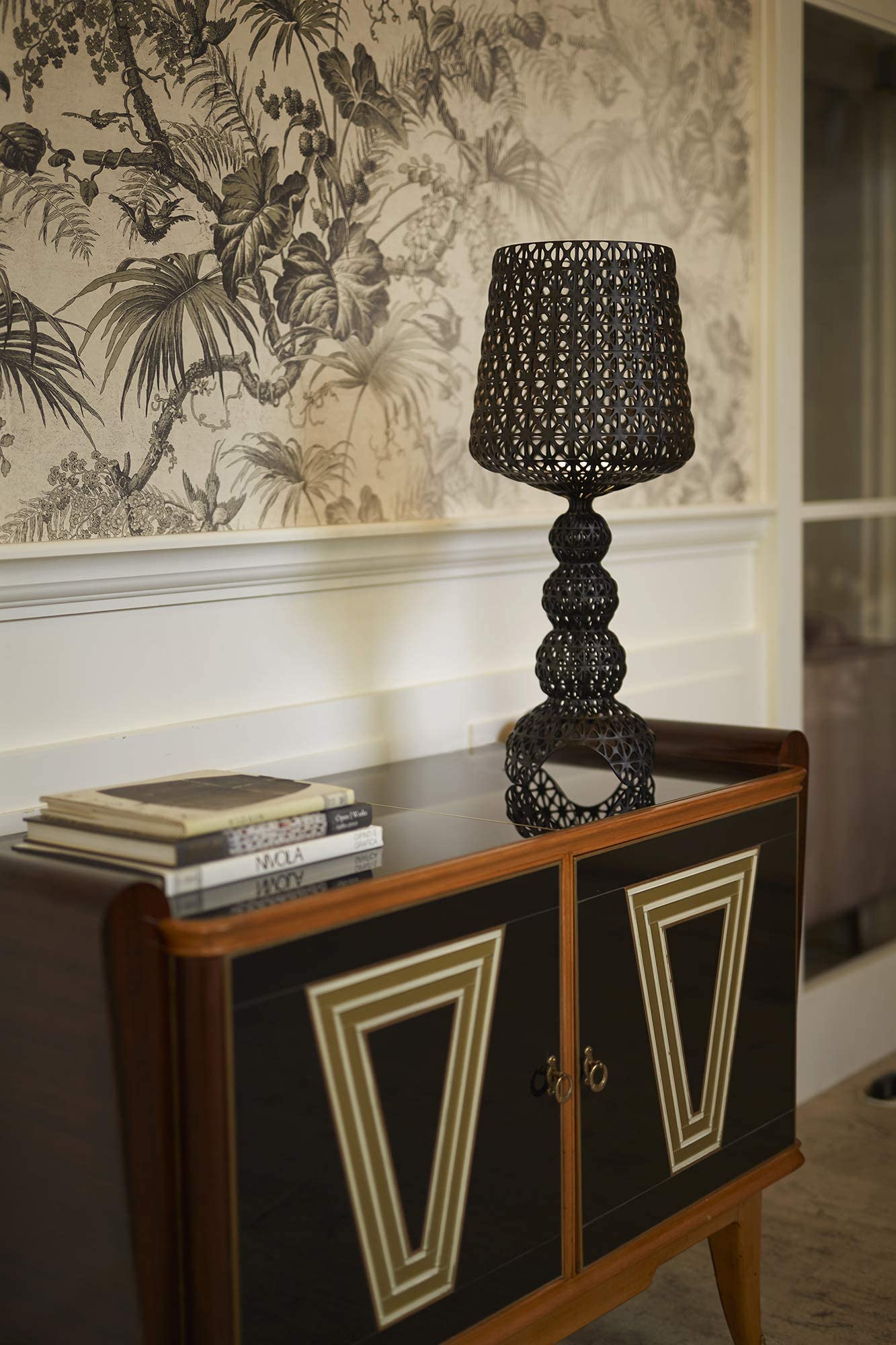Kartell Kabuki Lampada da Tavolo Dimmer, Nero Coprente, 30 x 70 cm