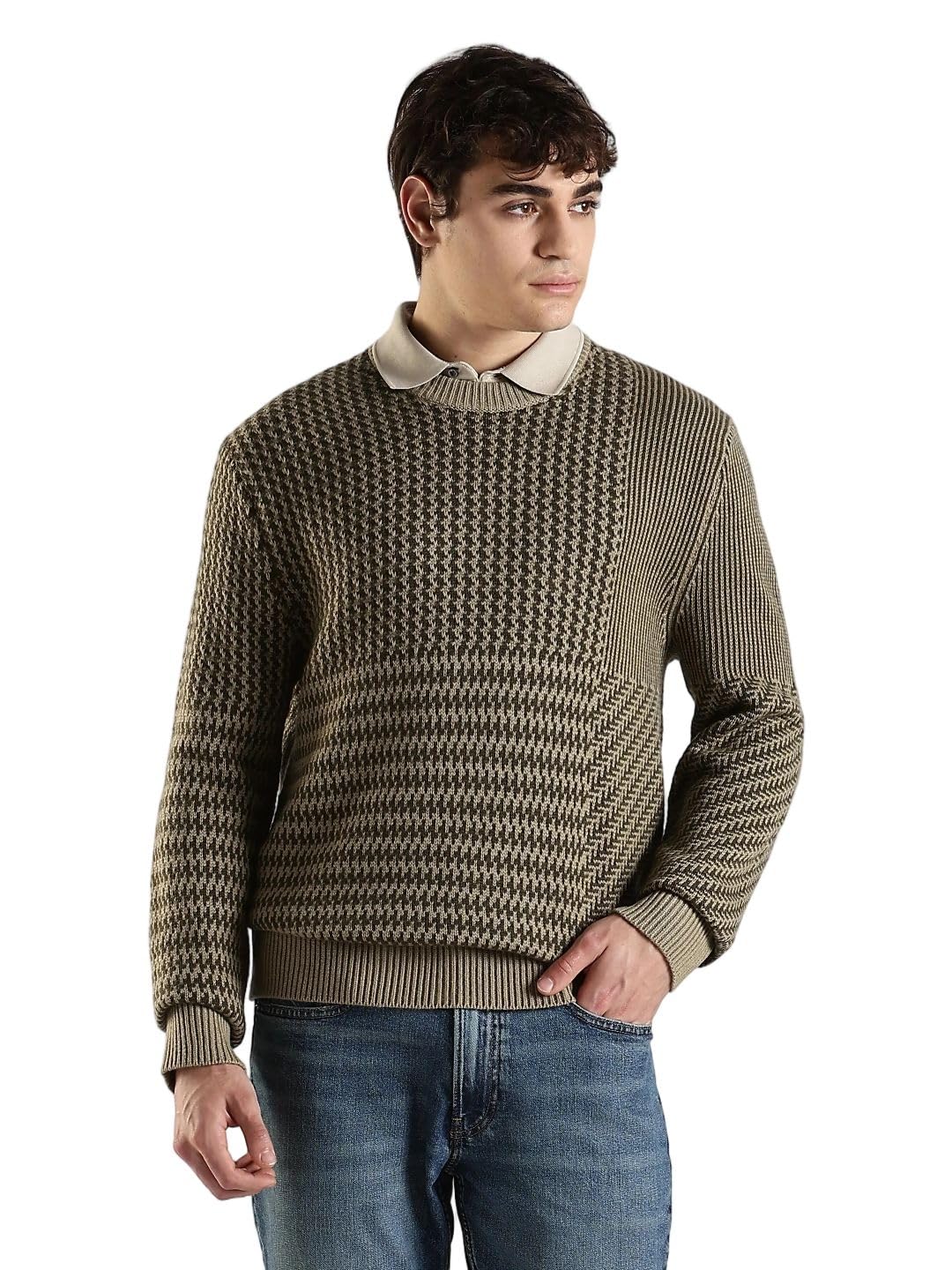 calvin klein jeans Self Design Relaxed fit Wool Sweater-picture-15