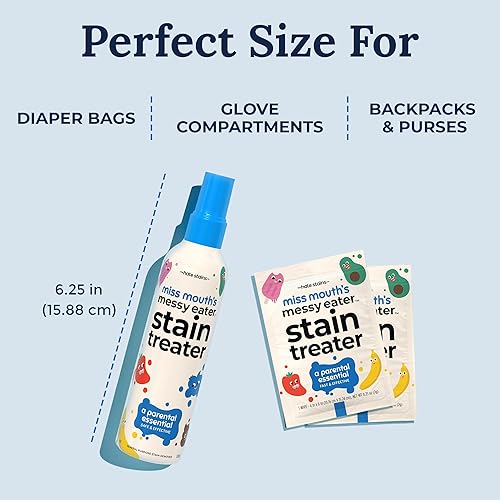 Miniatura 8 de Miss Mouth's HATE STAINS CO - Quitamanchas para ropa, paquete de 3 unidades de 4 onzas para recién nacidos y bebés Essentials en aerosol para