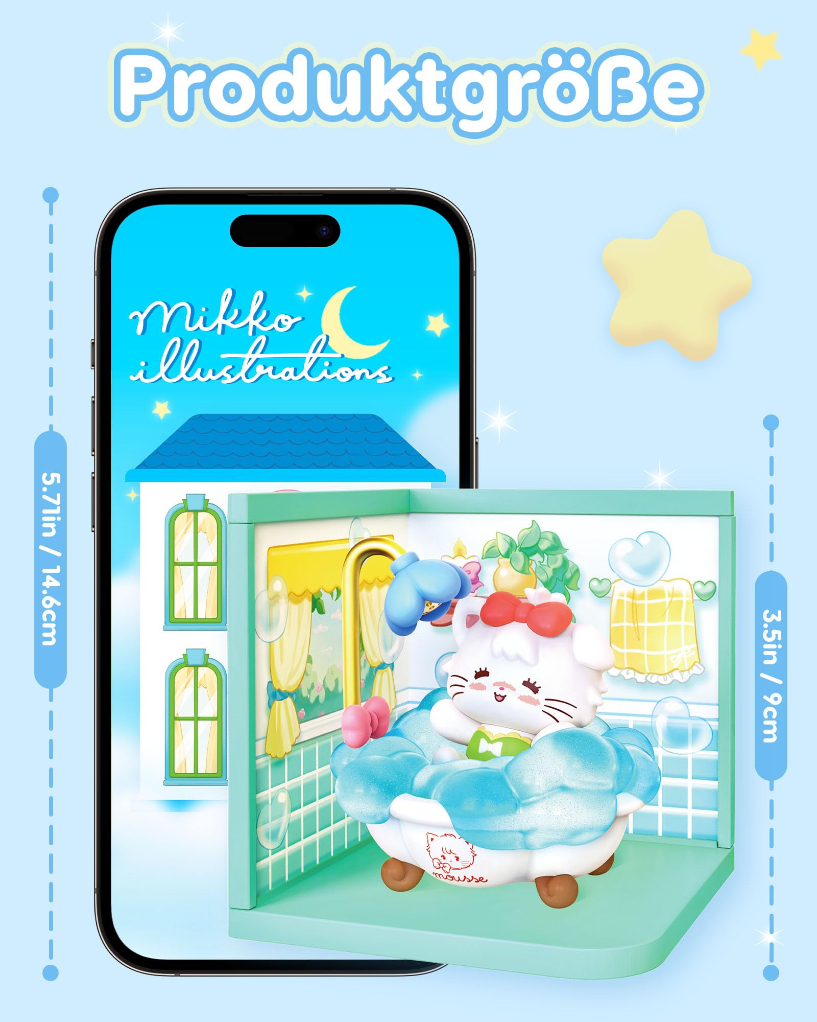 Rolife Blind Box Mikko Babies' Little World Serie, Blind Box Figuren im baubaren Räumen, Aesthetic Zimmer Deko, Überraschungsgeschenk Geburtstag Weihnachten für Teenager Mädchen & Frauen (Einzelbox)