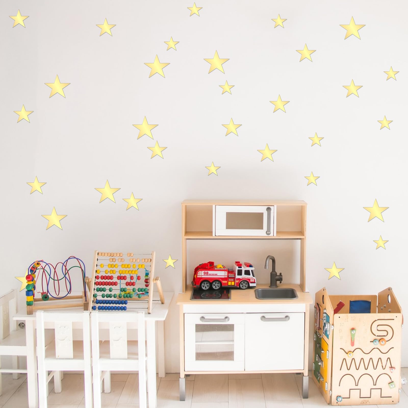 40 Adesivi Murali A Stelle In Acrilico Argento – 3 Dimensioni, Rimovibili, Per Cameretta Bambini, Soggiorno, Decorazione Parete