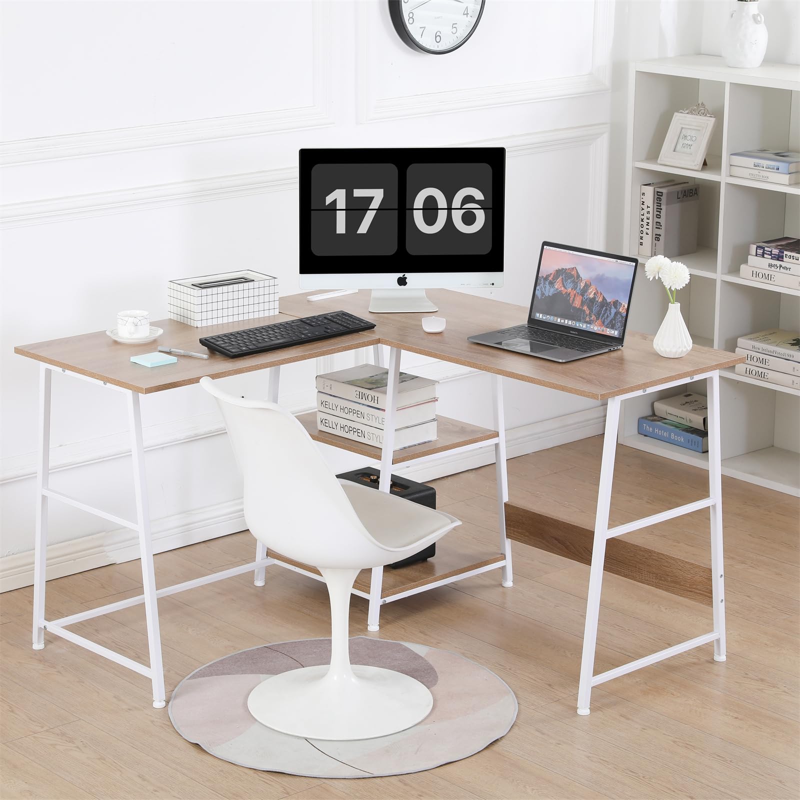 Amazon | l字デスク パソコンデスク 机 PCデスク ゲーミングデスク 幅  