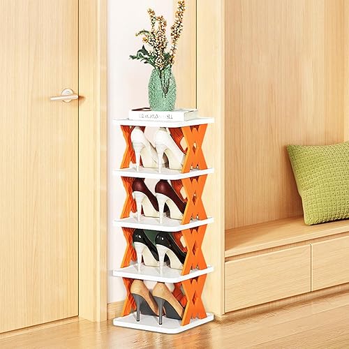 Miniatura 4 de Armario de almacenamiento de zapatos, zapatero plegable portátil, zapatero esquinero, organizador de zapatos con puertas, zapatero plegable,