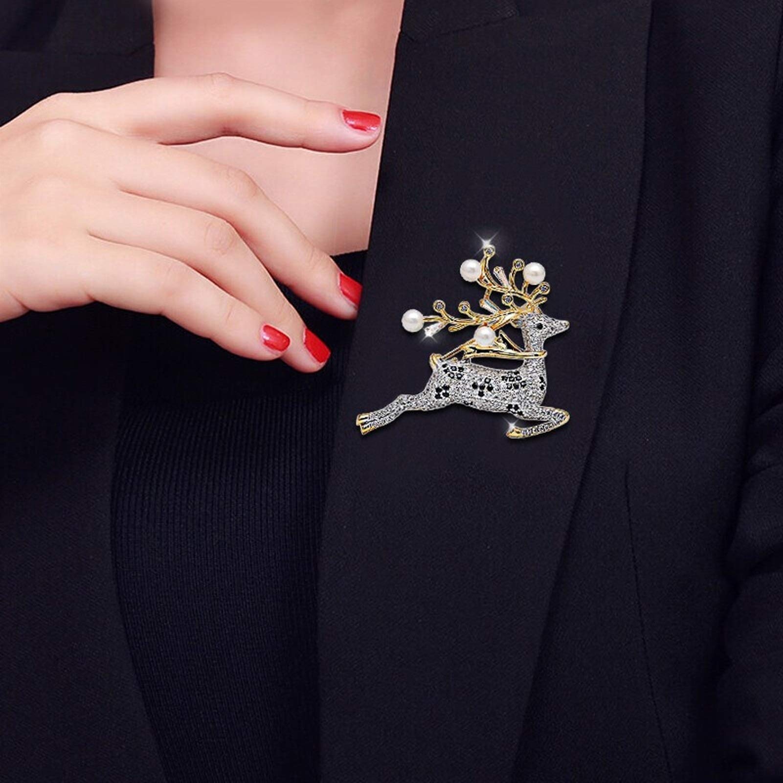 Broschen Deer Broschen Männer Frauen Legierungsbrosche Pins Anzug Jacke mit Zubehör, Damen Mode Schal Pin Schmuck Broschen & Anstecknadeln