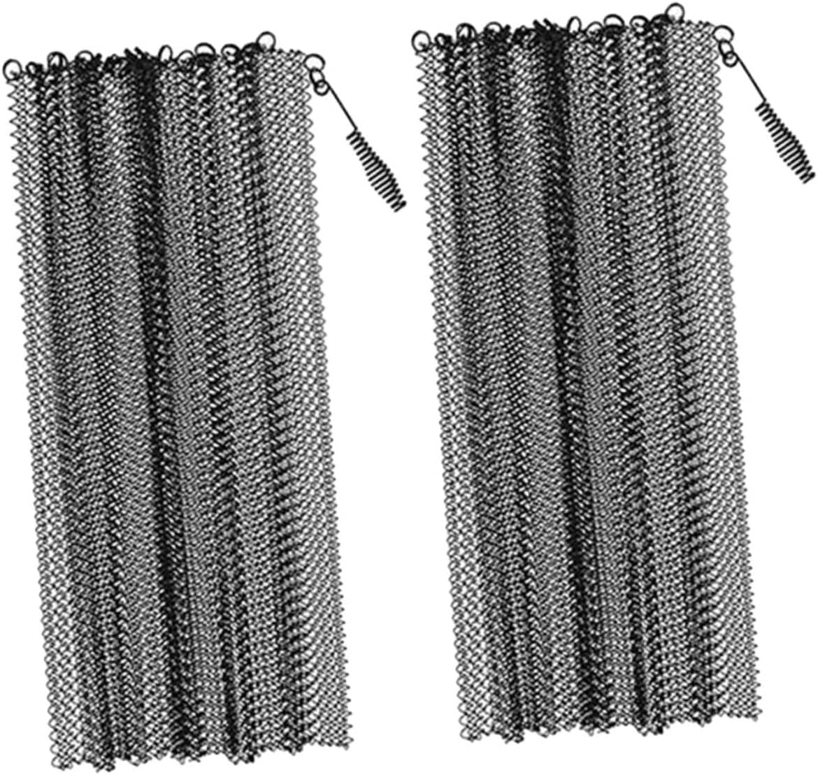 2pcs Fireplace Mesh Screens Fireplace Curtain Panels Inhibiting Easy for Storage