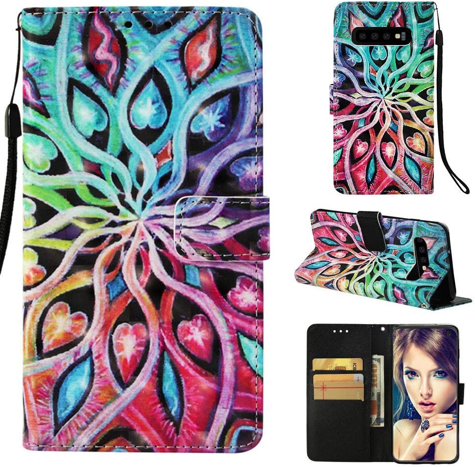 Galaxy S10 Plus Cover Card Wallet, SAVYOU Flip PU Leather Case Holder Slot Pockets with Magnetic Closure Slim Stand Folio Book Case for Samsung Galaxy S10 Plus 2019