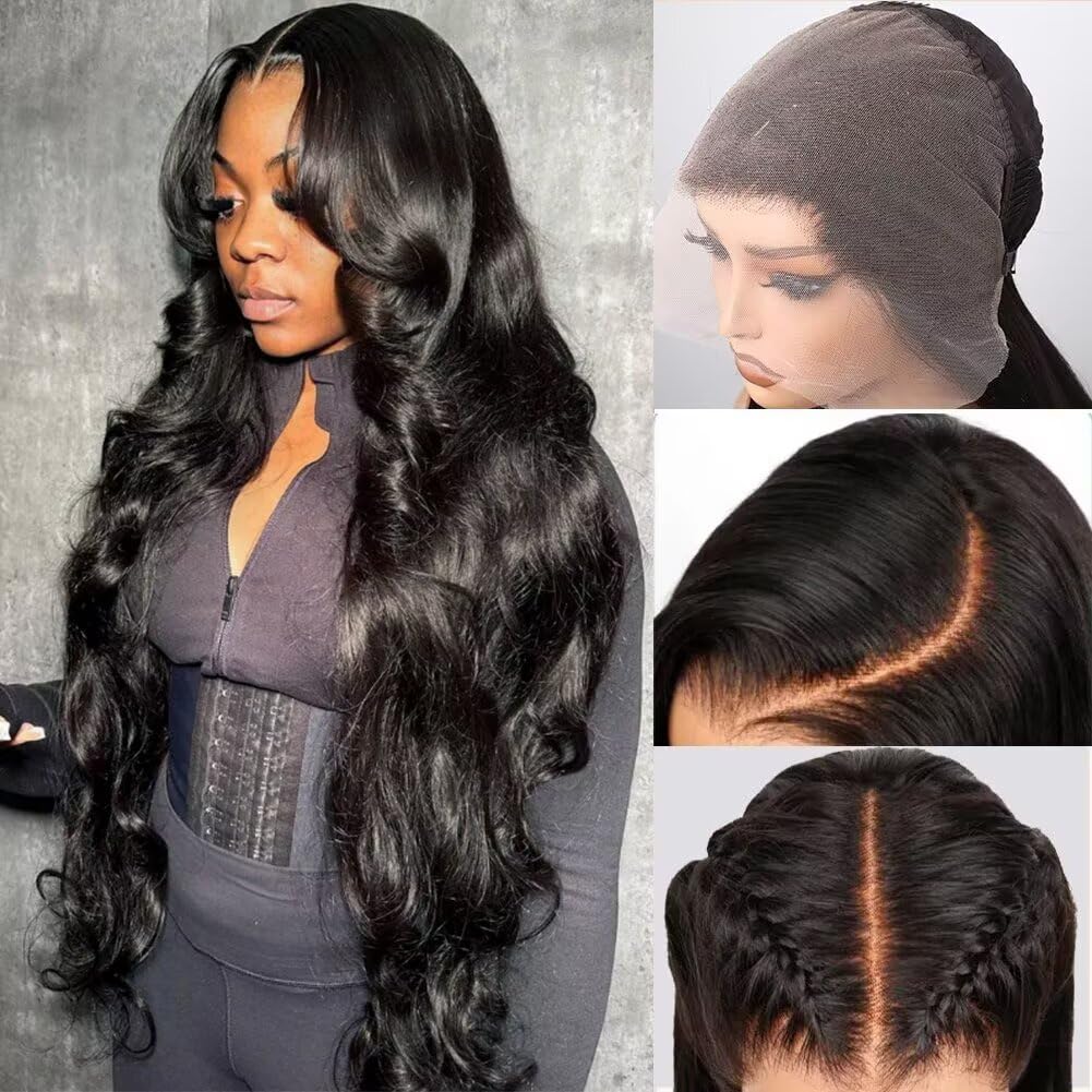 MSGEM 12A Full 13x6 Lace Front Wigs Human Hair Body Wave Virgin - View #3