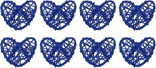 Miniatura 8 de MECCANIXITY 8 piezas de jarrón de ratán en forma de corazón de ratán natural para decoración del día de San Valentín, decoración del hogar, boda,