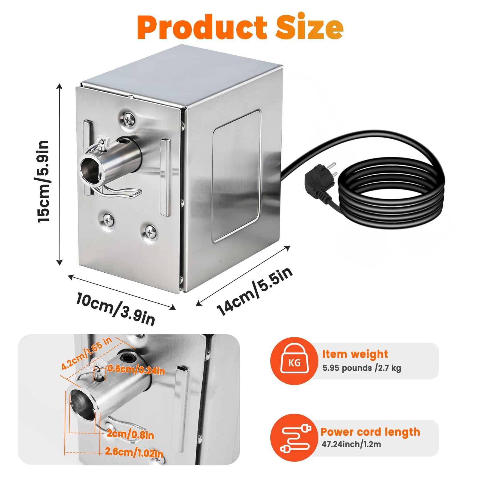 YJINGRUI 45W Grillmotor für Grillspieß, 150-200kg hohes Drehmoment, Grillmotoren, Grillspiess Motor für Hähnchen, Rind und Spanferkel – Ideal für Grillfeste, Camping & Feiern | 150-200kg hohes Drehmoment; 45W Hochleistung