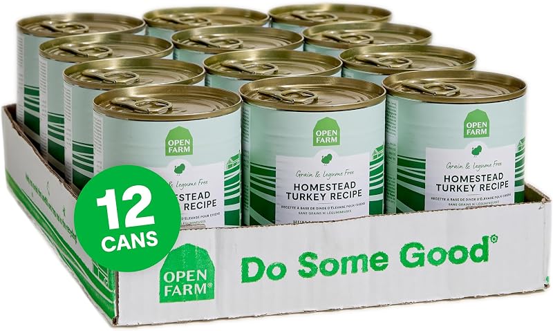 Ração Úmida para Cães Open Farm Patê de Peru Sem Grãos, 354 g (Pacote com 12)