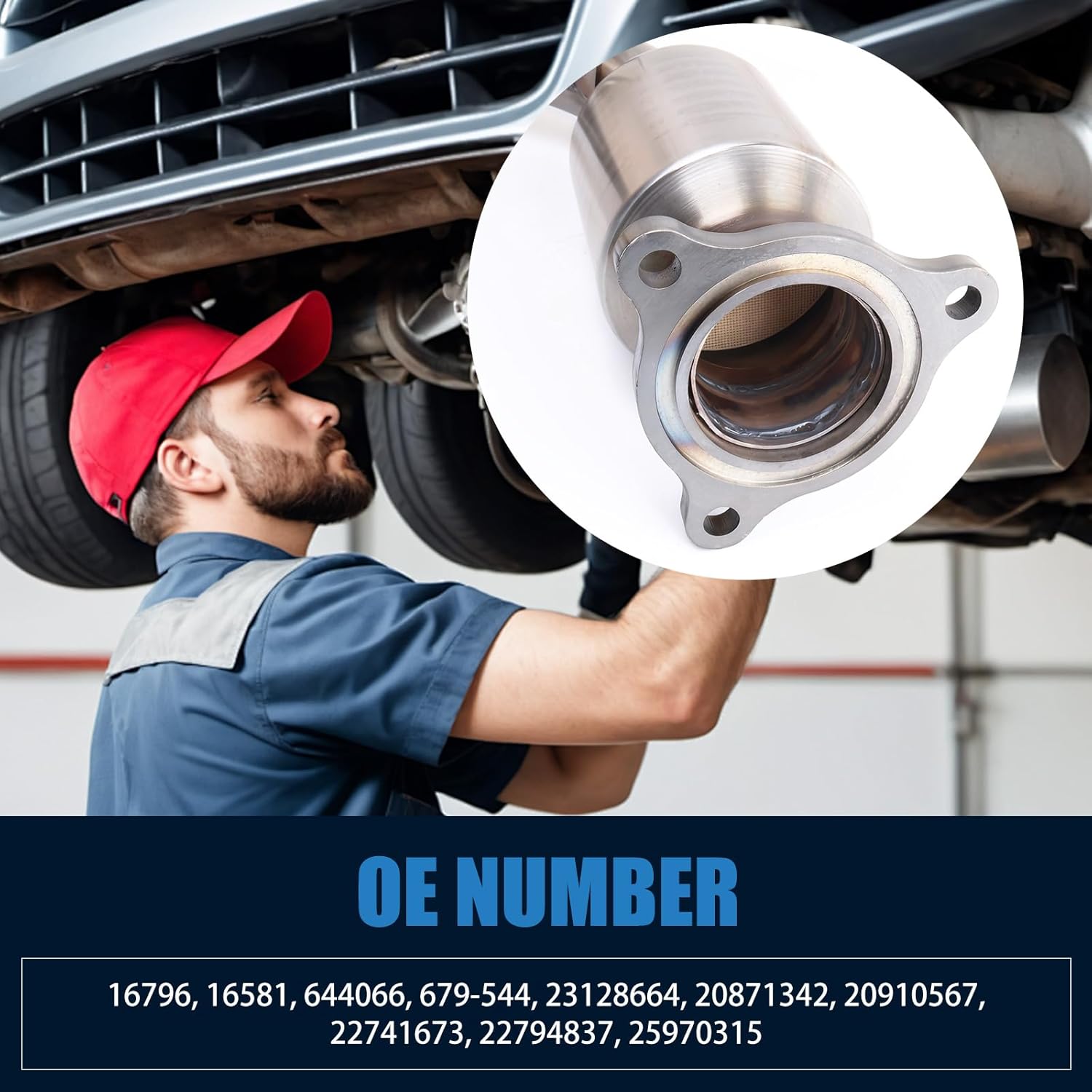 Catalytic Converter Compatible with 2012-2015 Captiva Sport, 2010-2017 Equinox, 2010-2017 Terrain 2.4L L4,16796, 644066, 679-544, 23128664, 20871342, 20910567, Manifold Catalytic Converter