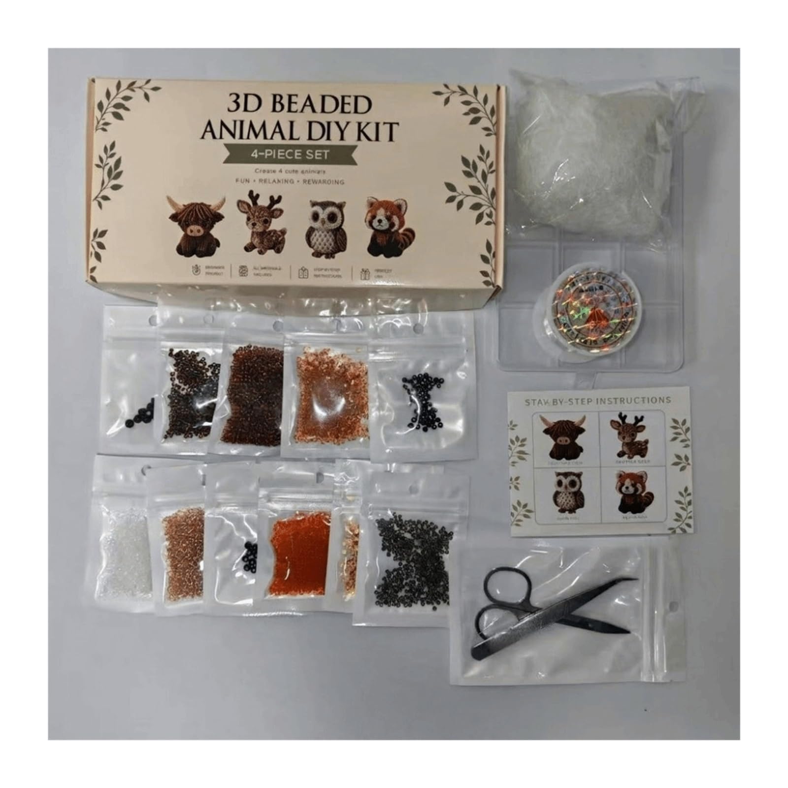 Rynzo DIY Beading Kits Handmade DIY Animal Bead Embroidery Kit
