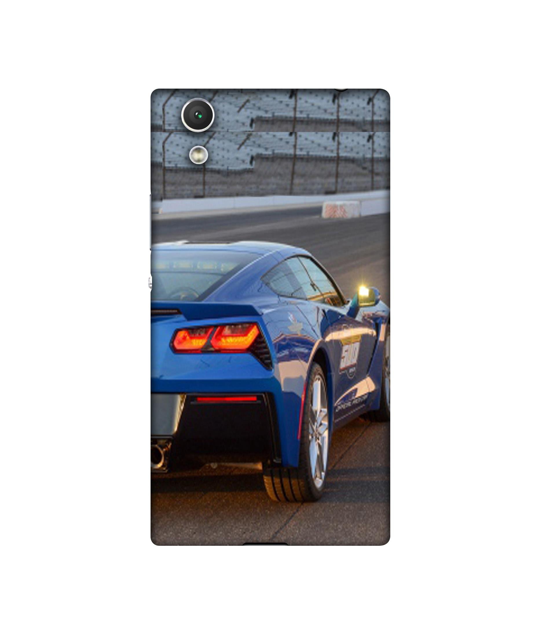 Casotec Car on Racing Track Design Printed Silicon Soft TPU Back Case Cover for Sony Xperia R1 Plus