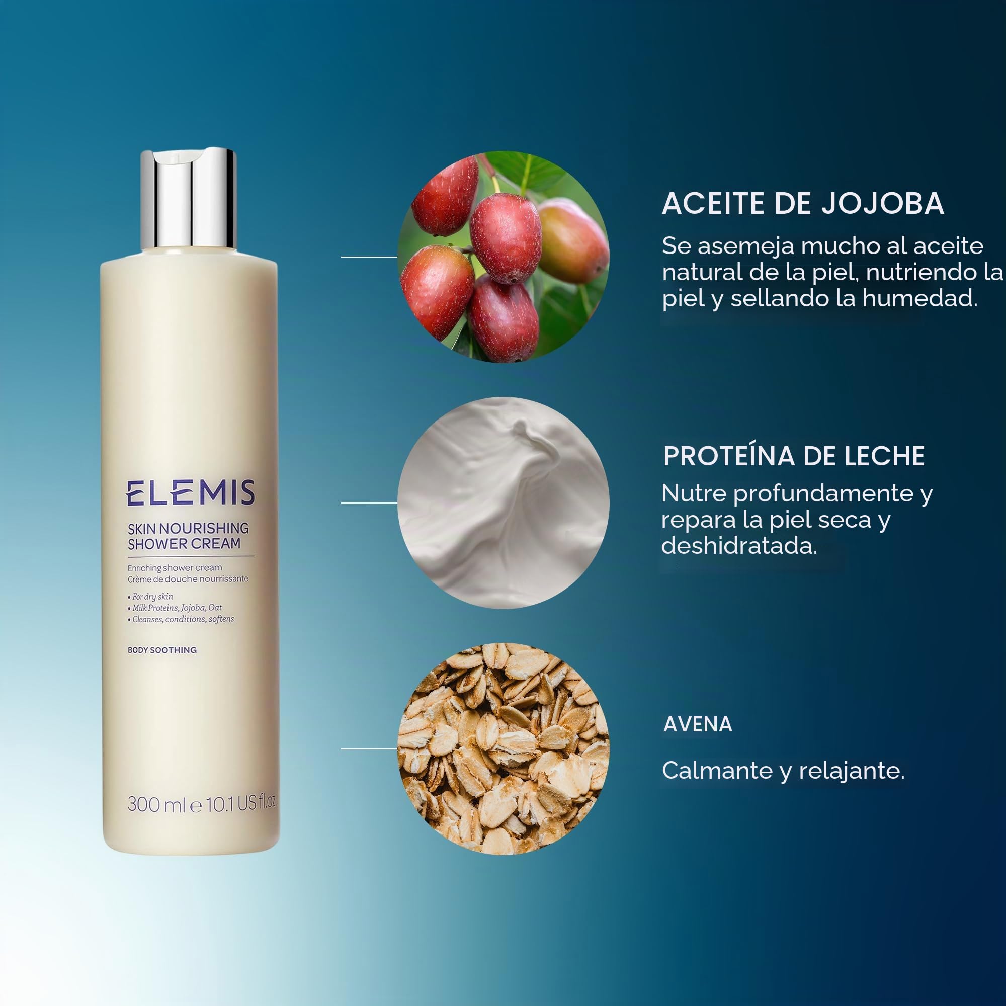 ELEMIS Skin Nourishing Shower Cream, Crema de Ducha Nutritiva 300ml