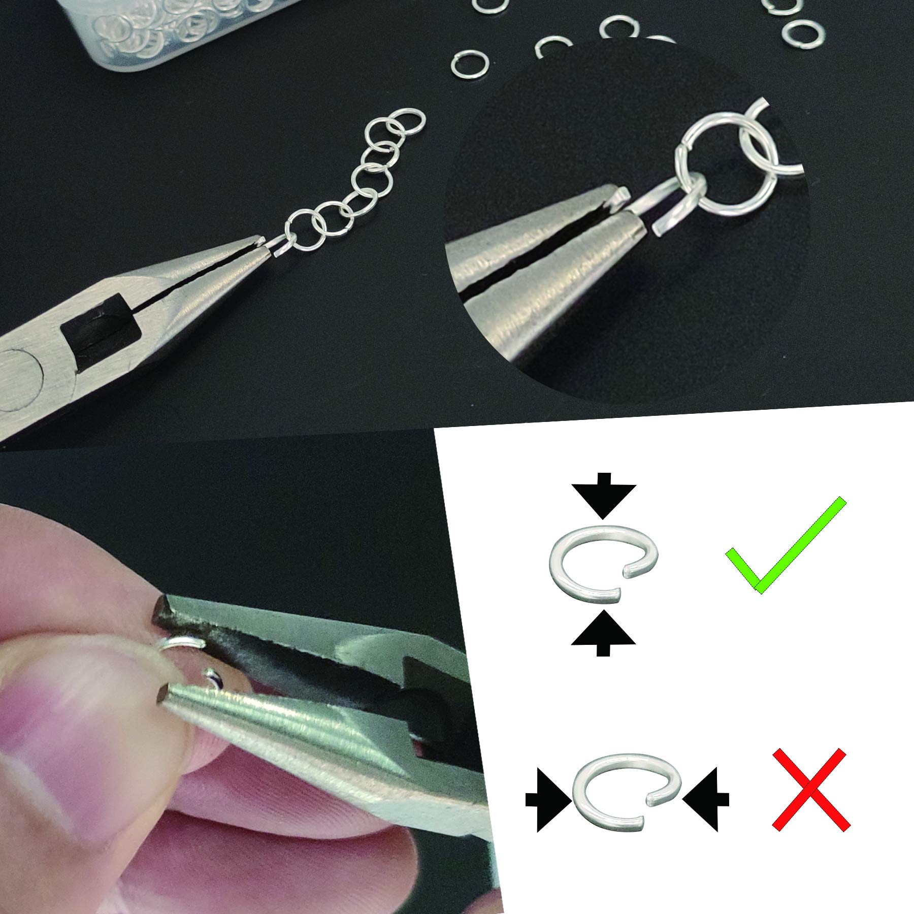 Lot de 1500 anneaux ouverts dorés de 4 mm pour la fabrication de bijoux et les fournitures de loisirs créatifs Lot de 1500 anneaux ouverts dorés de 4 mm pour la fabrication de bijoux et les fournitures de loisirs créatifs
