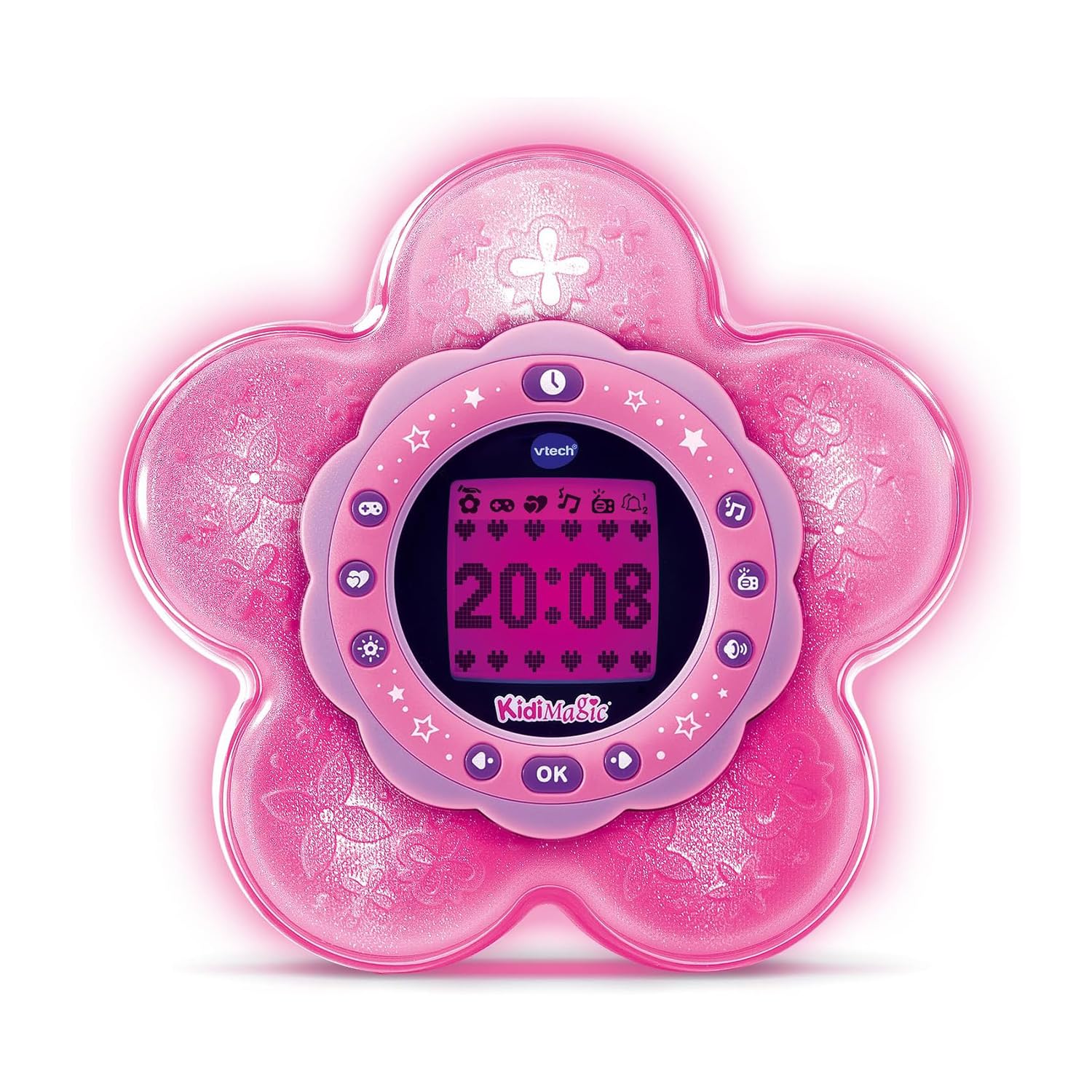 VTech KidiMagic Galaxy Light, Radiosveglia 9 in 1, Proiettore Bambini Aurora Boreale, Fiore Luminoso con Sensore di Movimento, Radio FM e MP3, Lingua Italiana, Batterie Incluse, 6+ Anni