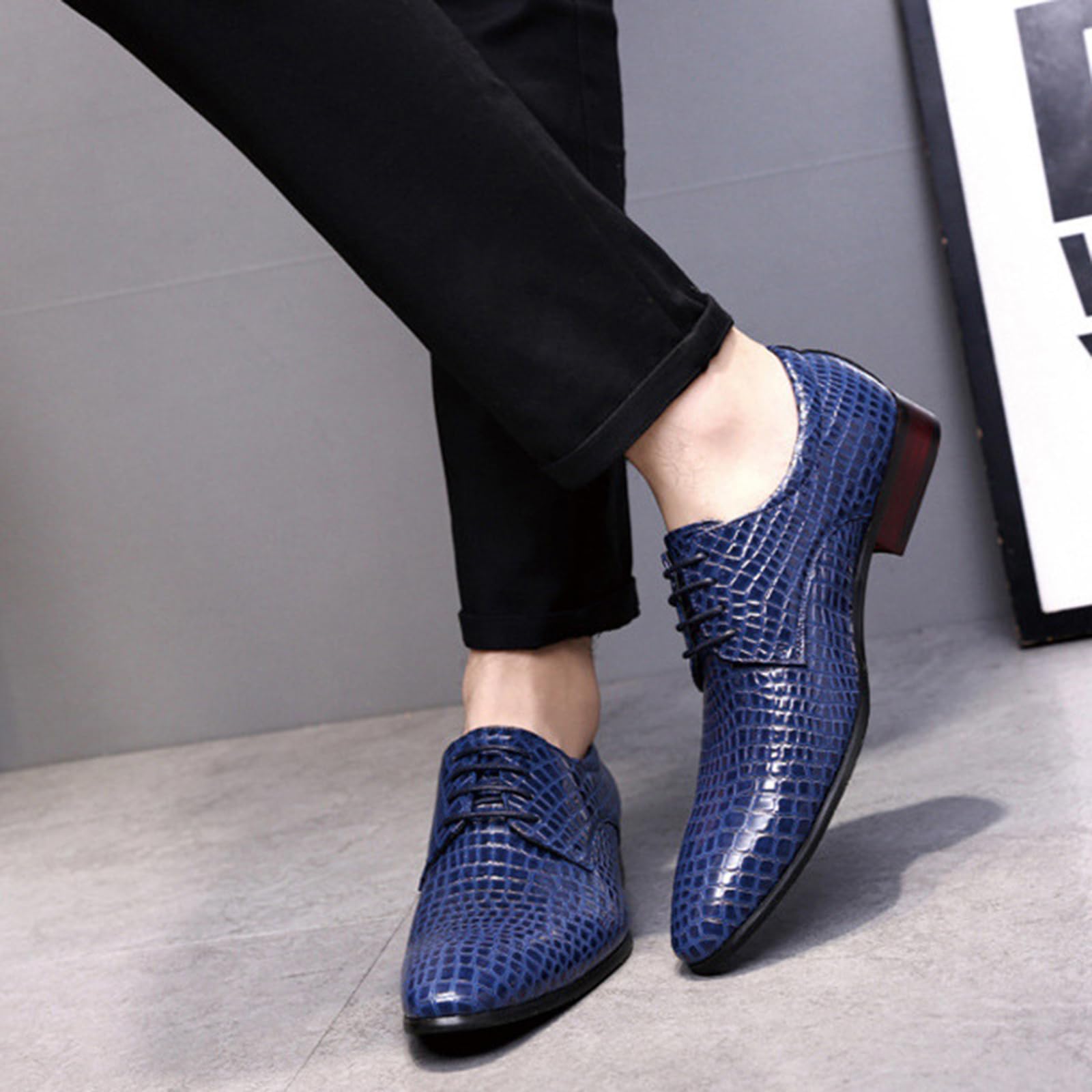 Herren Anzug Schuhe Modern Slip on Oxfords Formal Casual Business Hochzeit Arbeit Lace-Ups Derby Schuhe