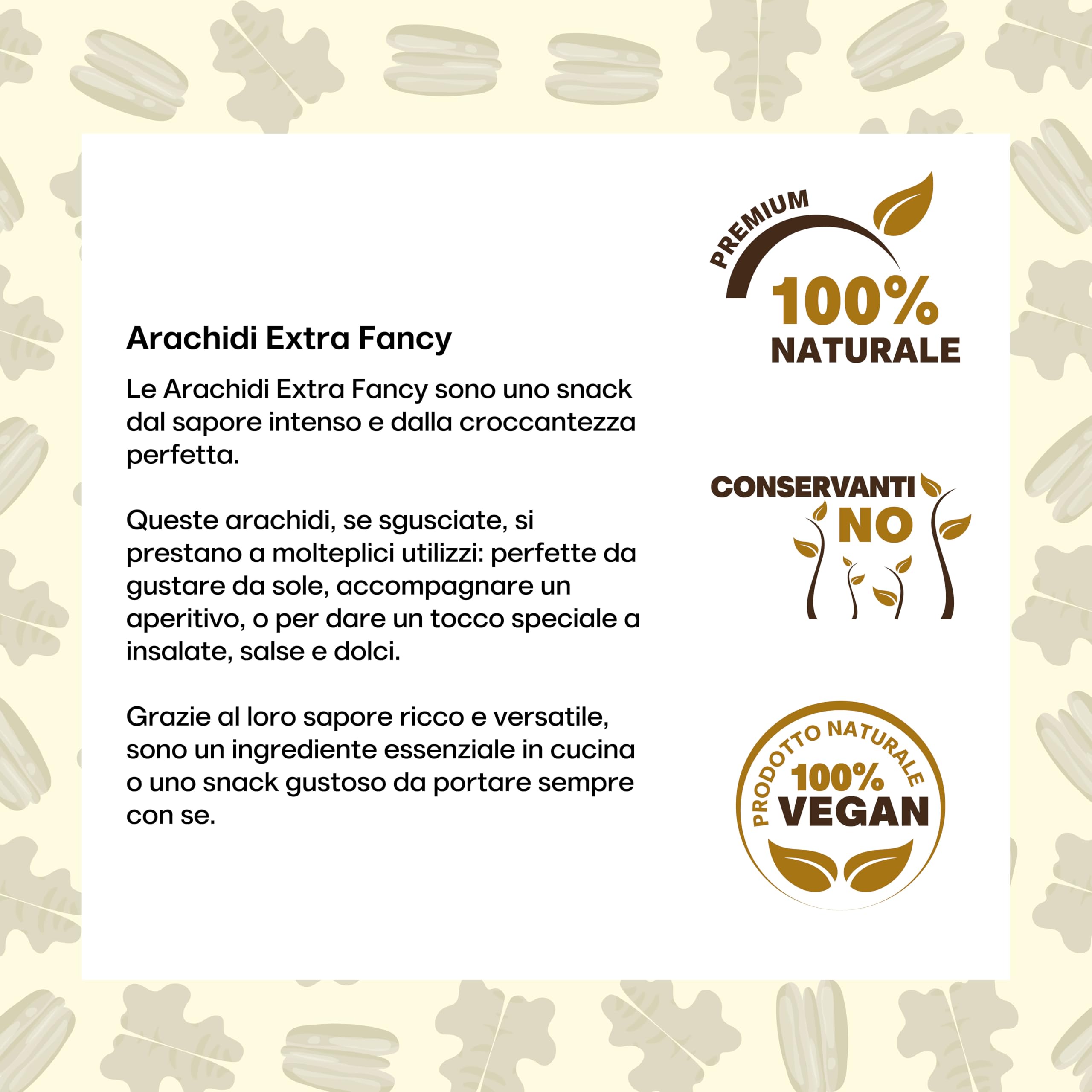 Il Contadino - Antichi Sapori | ARACHIDI EXTRA FANCY | Confezione Salva Freschezza, Tostatura Frequente, Frutta Secca di Qualità Premium, No Conservanti (4 Kg)
