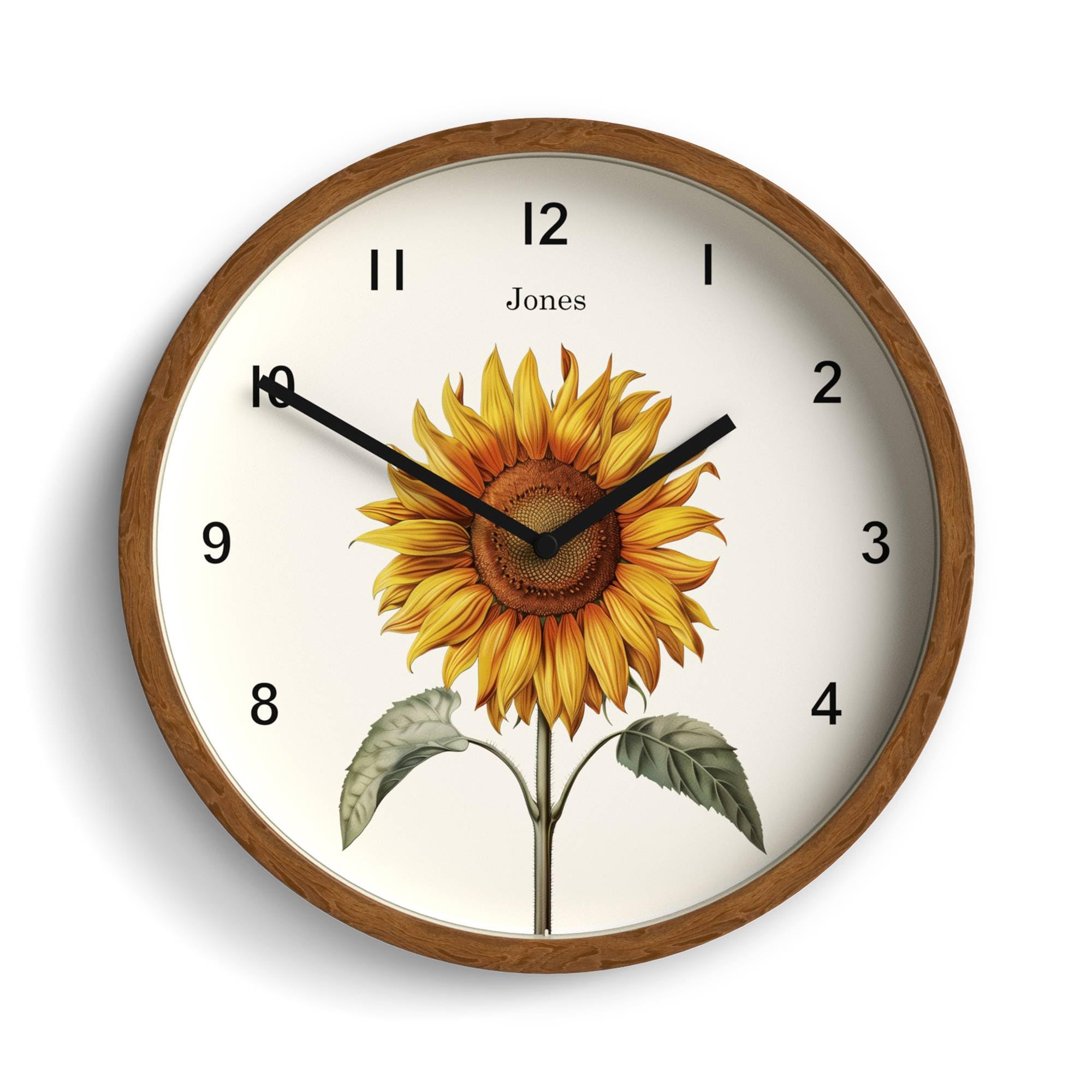 Horloge Murale Rétro Jaune Citron – Cadran Beige | La Carafe