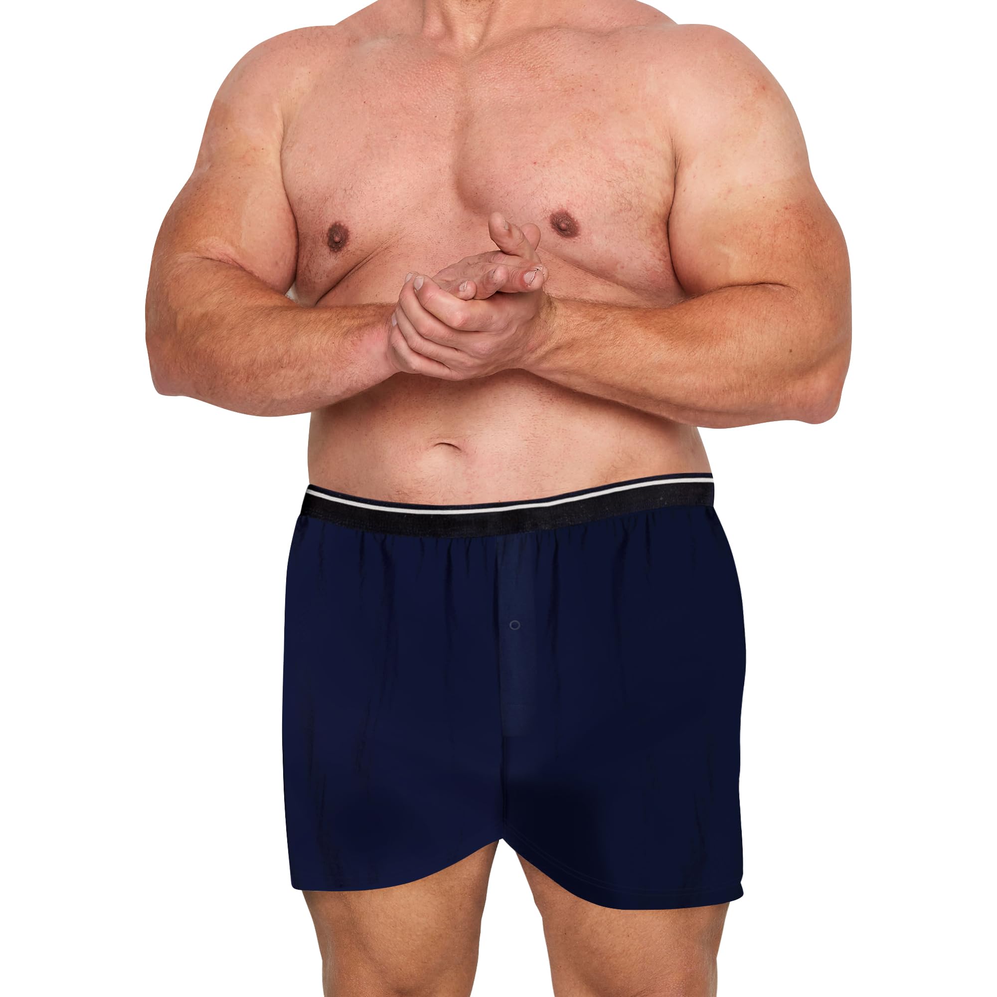 Men's Cotton Knit Regular Fit Boxer Shorts Plus Size Underwear Briefs Combo Pack Label Free Trunks Innerwear (Colors May Vary) Multicolor